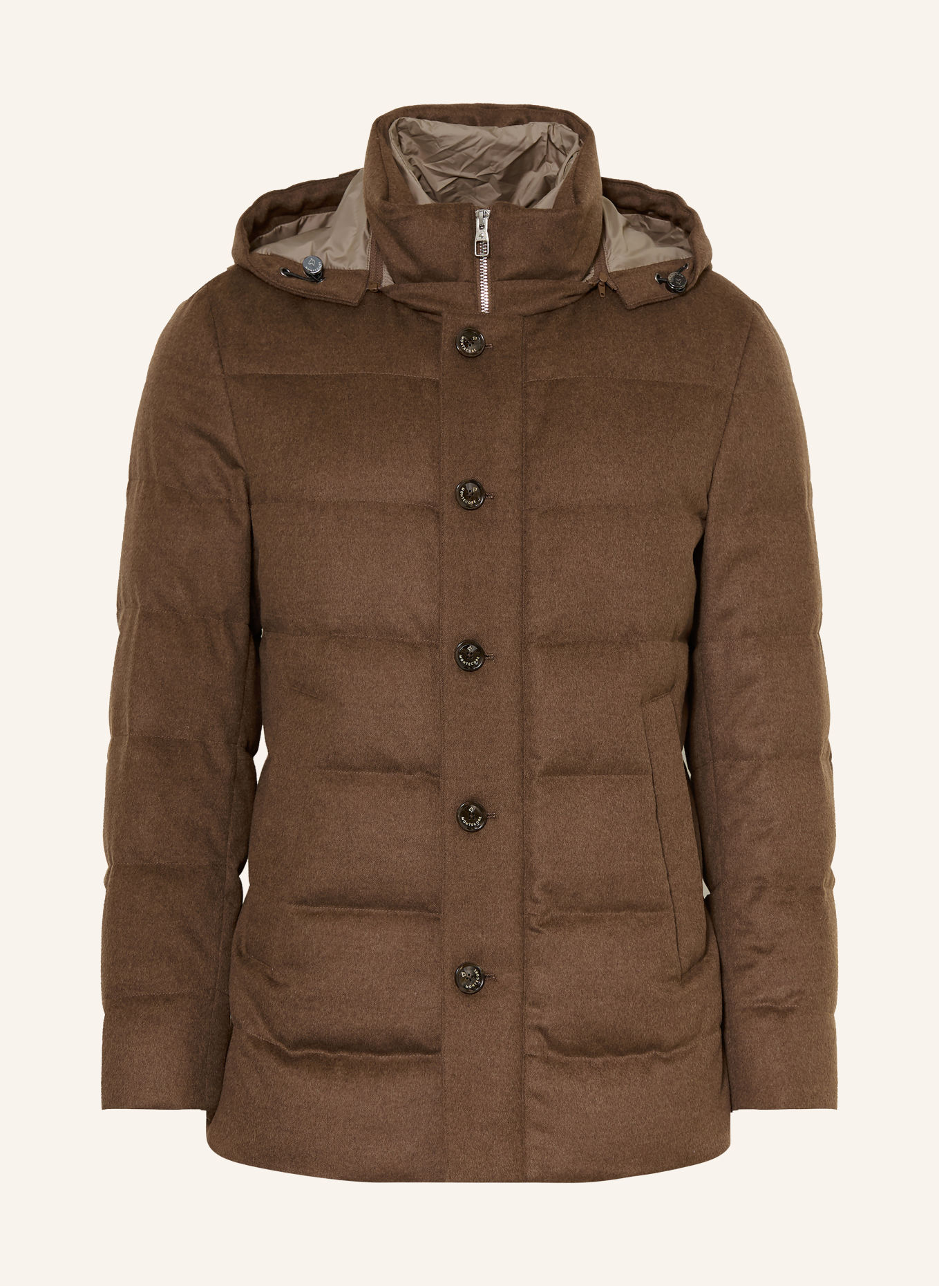 Montecore Daunenjacke mit herausnehmbarer Blende: BRAUN