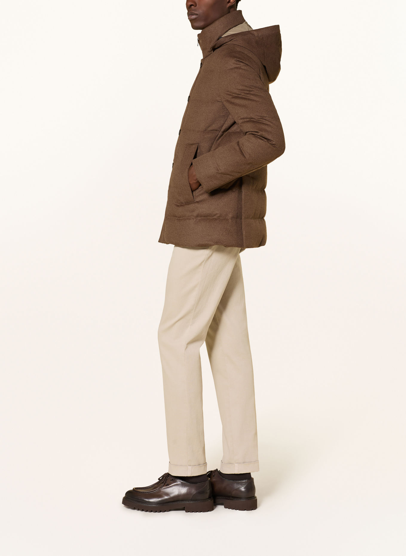 Montecore Daunenjacke mit herausnehmbarer Blende: BRAUN