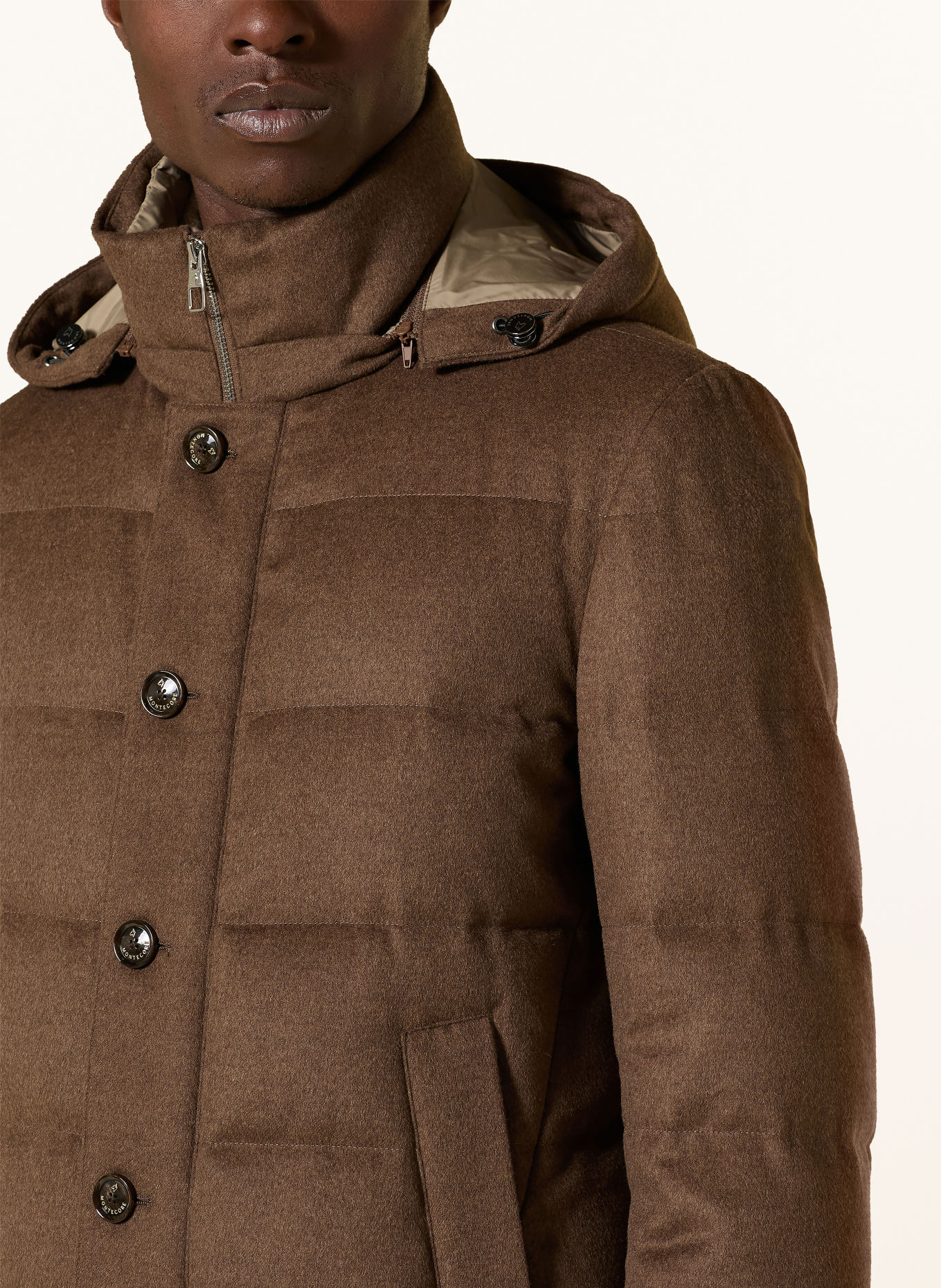 Montecore Daunenjacke mit herausnehmbarer Blende: BRAUN