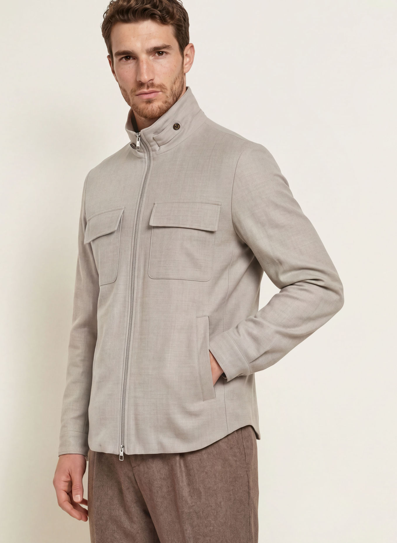 Montecore Flanel Overshirt: GRAY