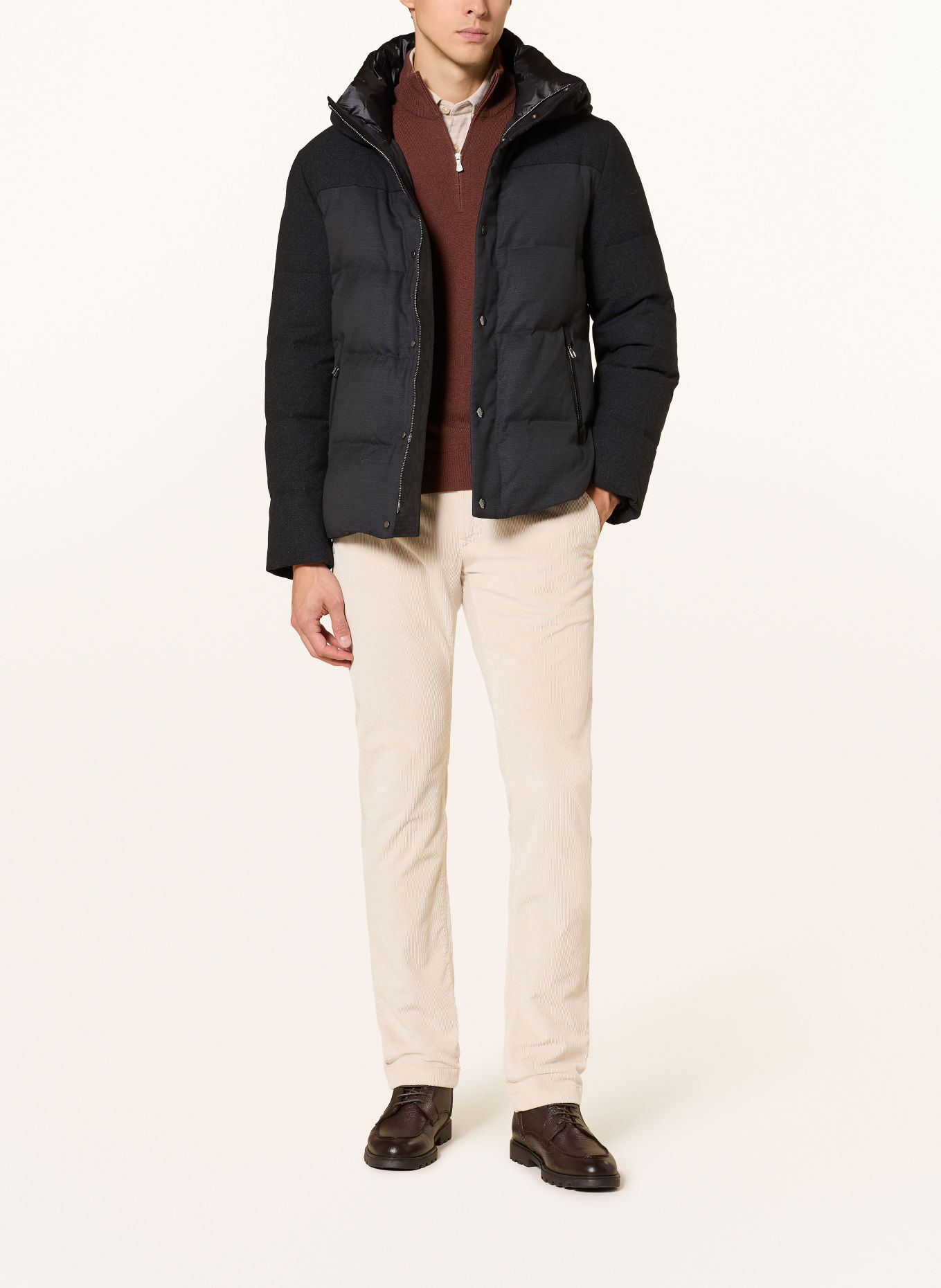 Montecore Down jacket in a blend of materials: DARK GRAY