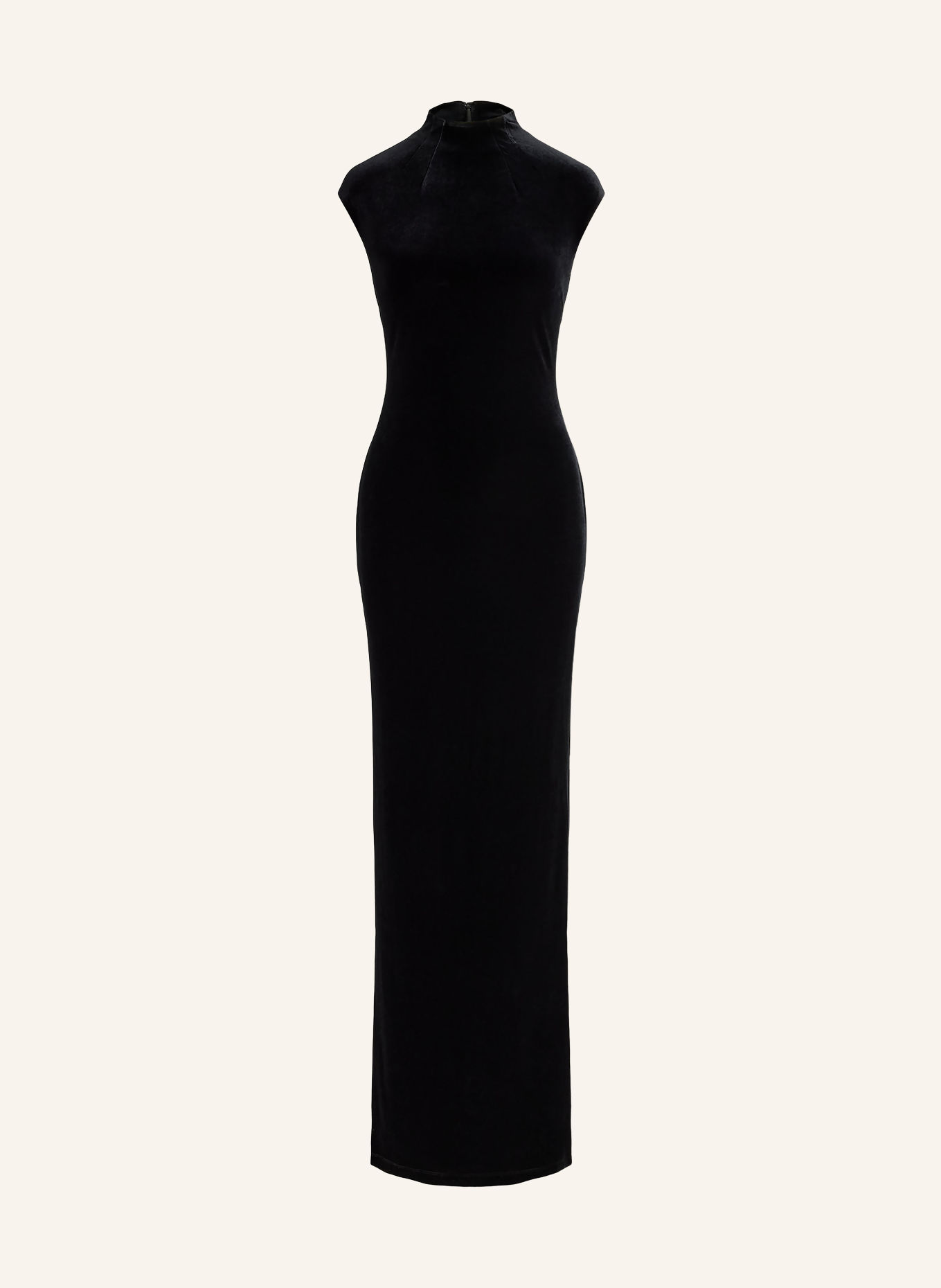 LAUREN RALPH LAUREN Velvet evening dress: BLACK