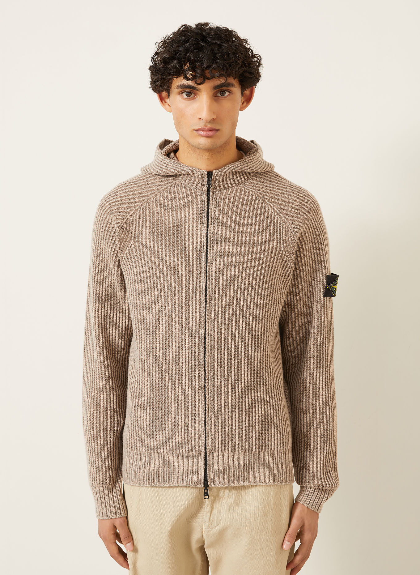 STONE ISLAND Reversible Cardigan: BEIGE