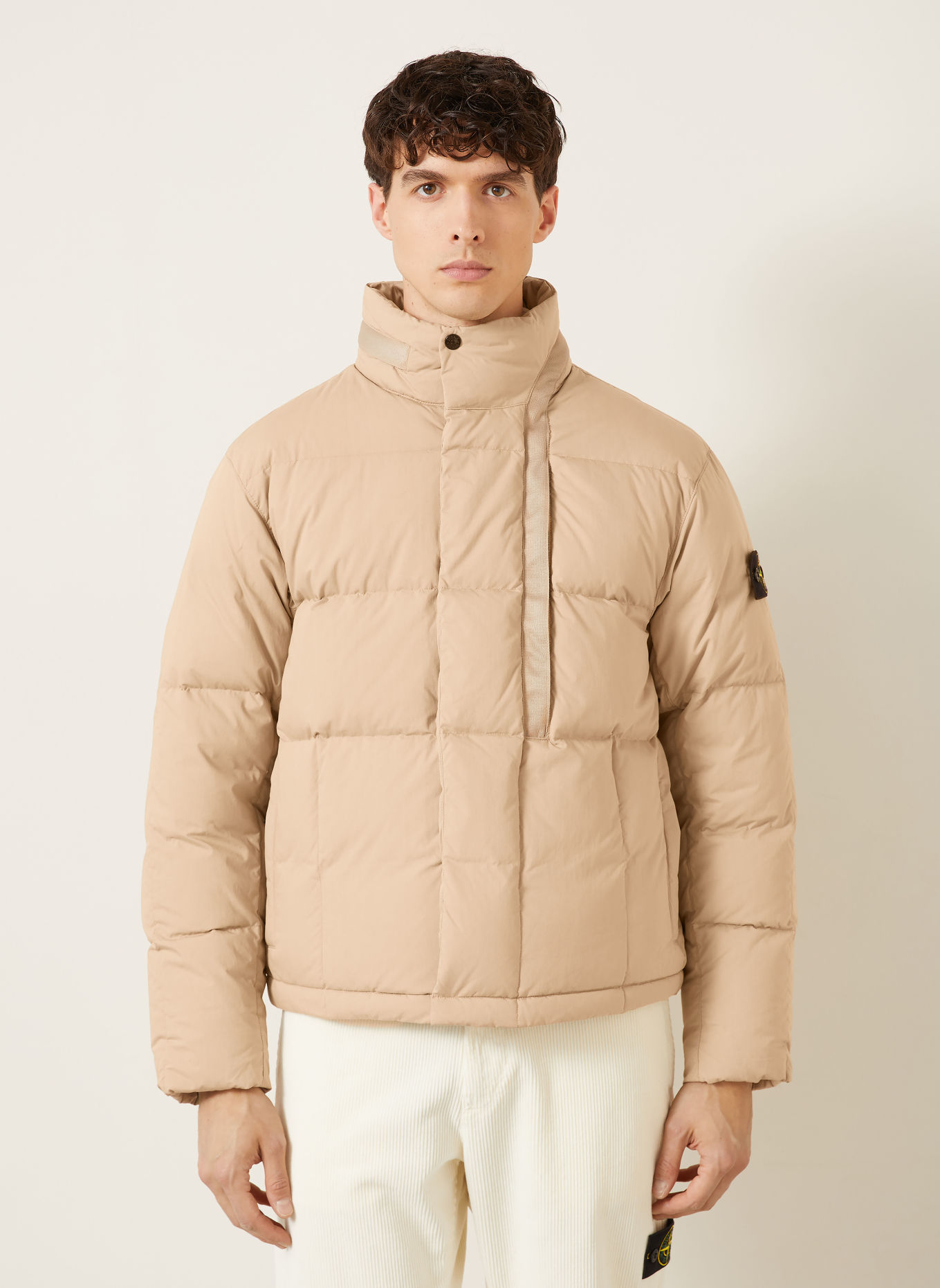 STONE ISLAND Down jacket: BEIGE