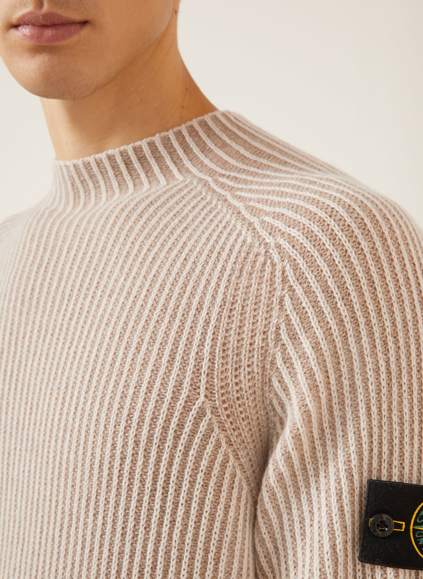STONE ISLAND Cashmere Sweater: BEIGE