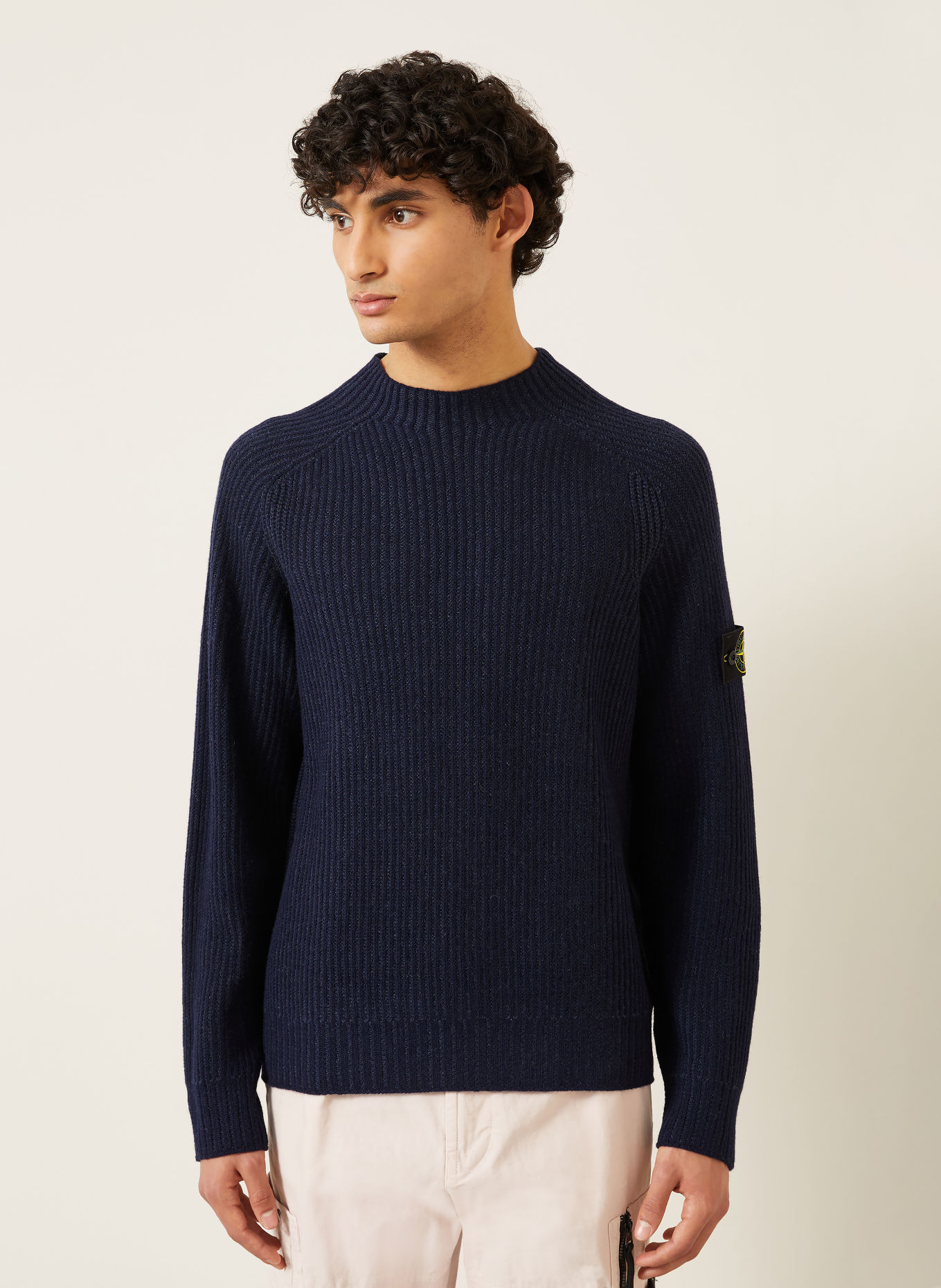 STONE ISLAND Cashmere Sweater: DARK BLUE