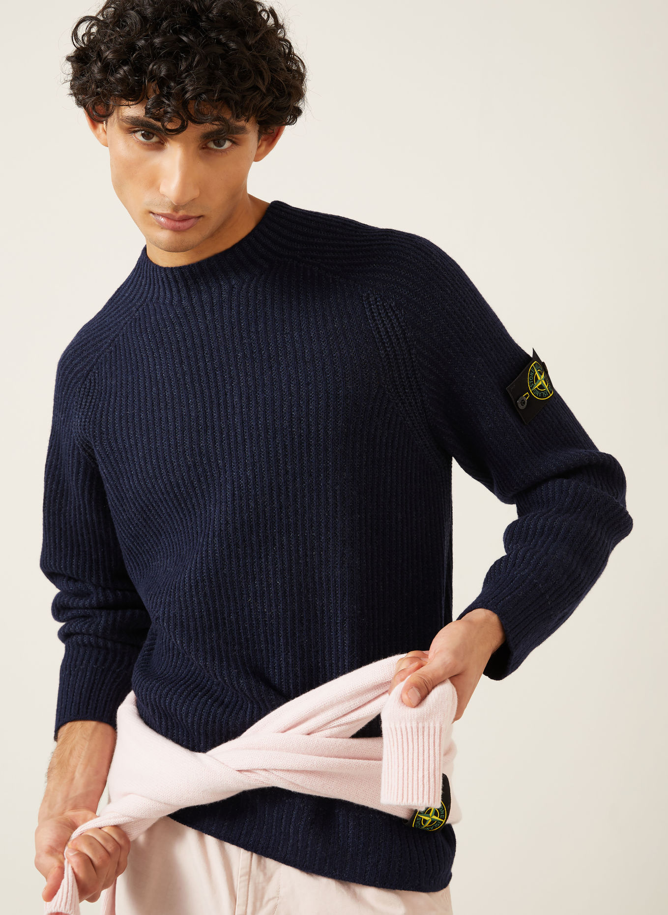 STONE ISLAND Cashmere Sweater: DARK BLUE