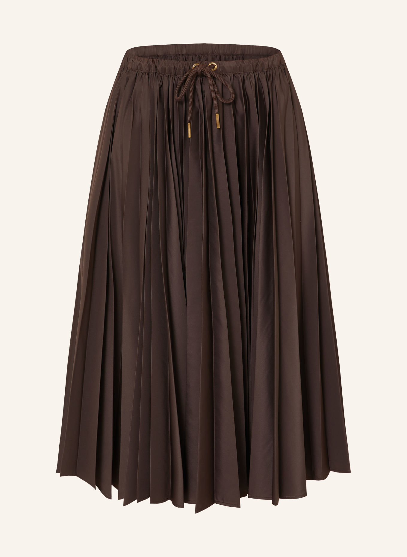 MONCLER Pleated skirt: DARK BROWN