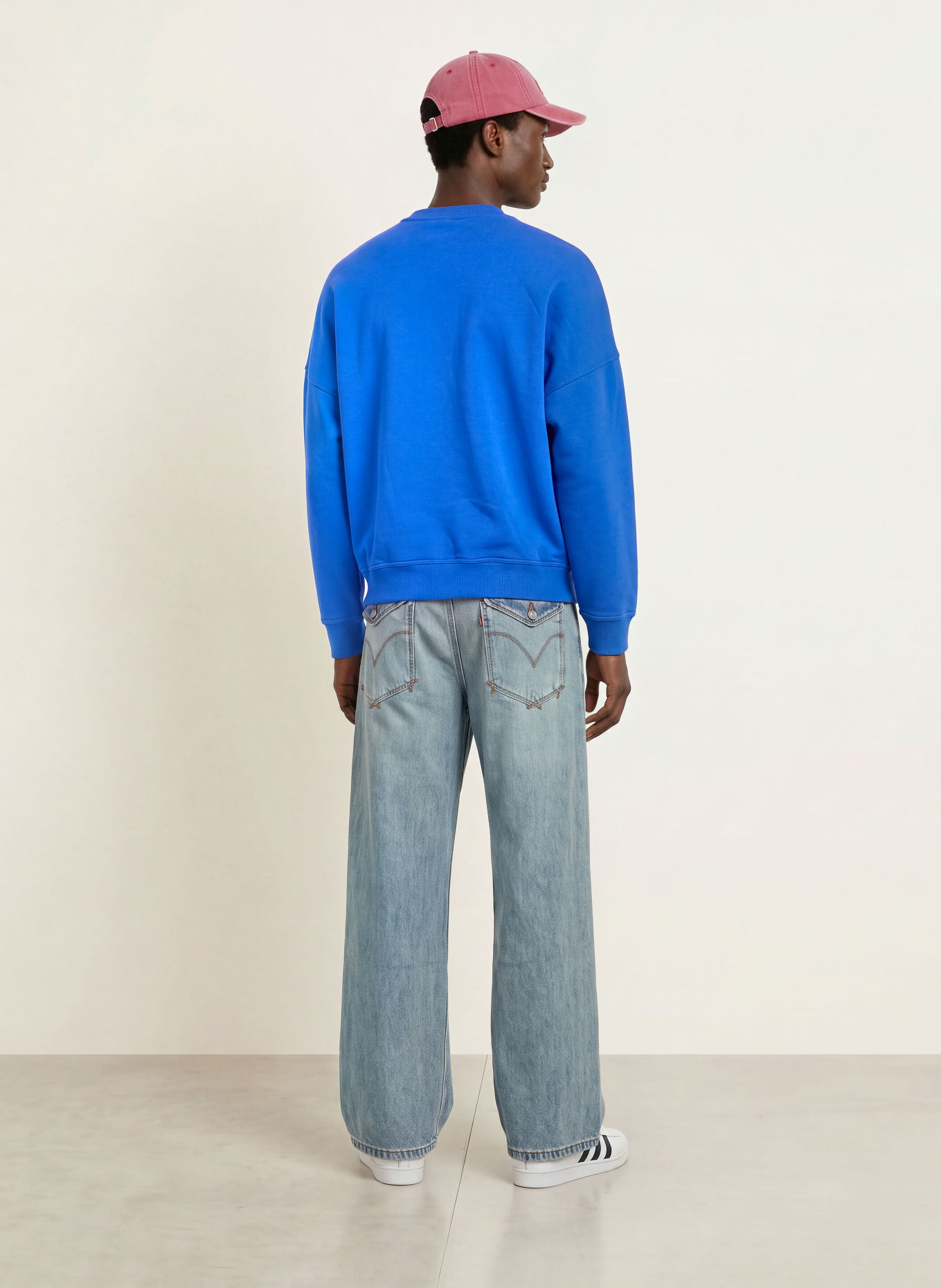 adidas Originals Sweatshirt BLOCK: BLAU / ROT / WEISS
