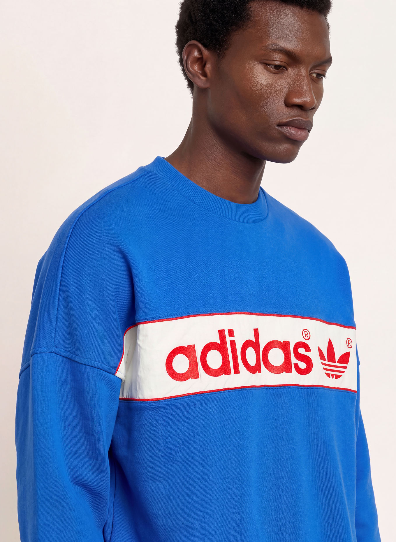 adidas Originals Sweatshirt BLOCK: BLAU / ROT / WEISS