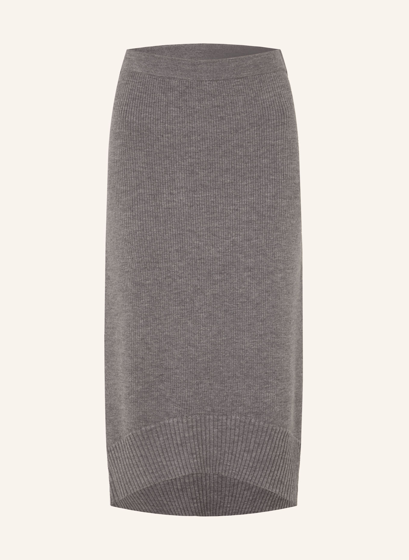 VICTORIA BECKHAM Strickrock mit Merinowolle: GRAU