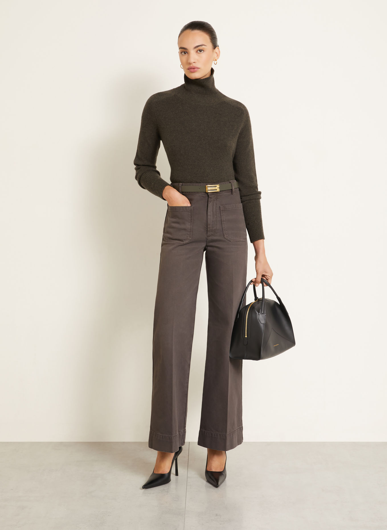 VICTORIA BECKHAM Marlenehose ALINA: DUNKELGRAU