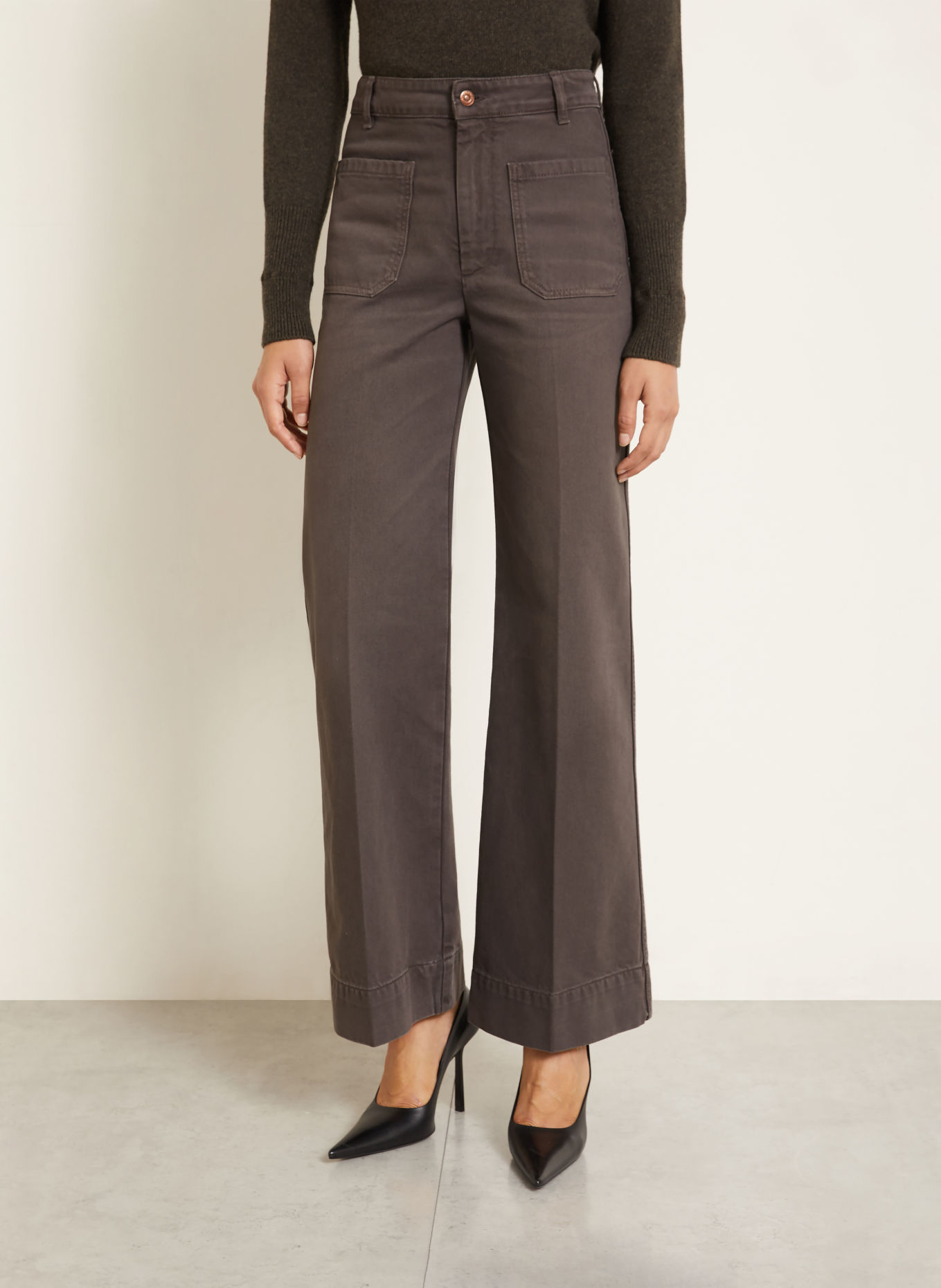 VICTORIA BECKHAM Marlenehose ALINA: DUNKELGRAU
