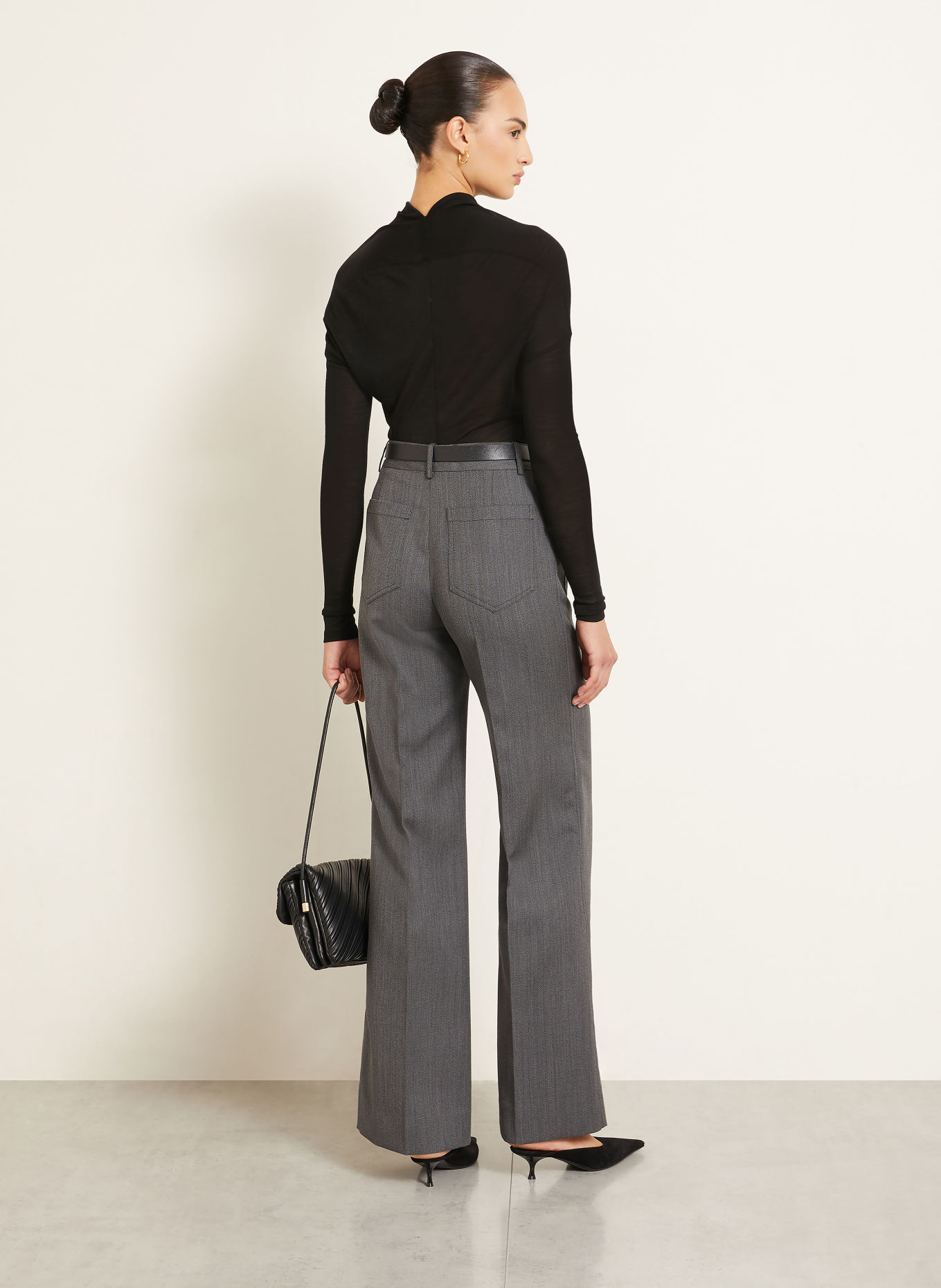 VICTORIA BECKHAM Longsleeve: SCHWARZ