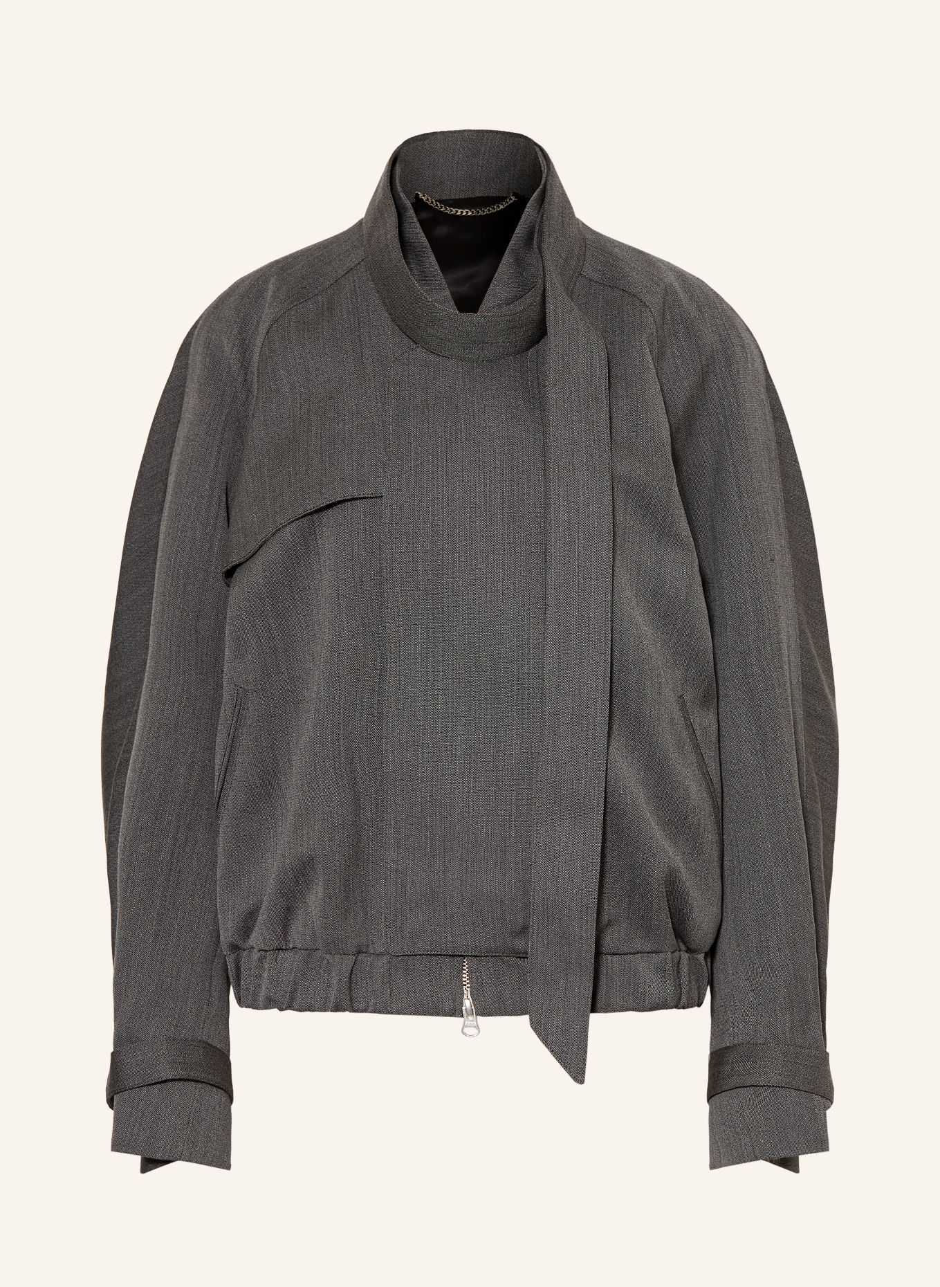 VICTORIA BECKHAM Blouson avec col amovible: GRIS