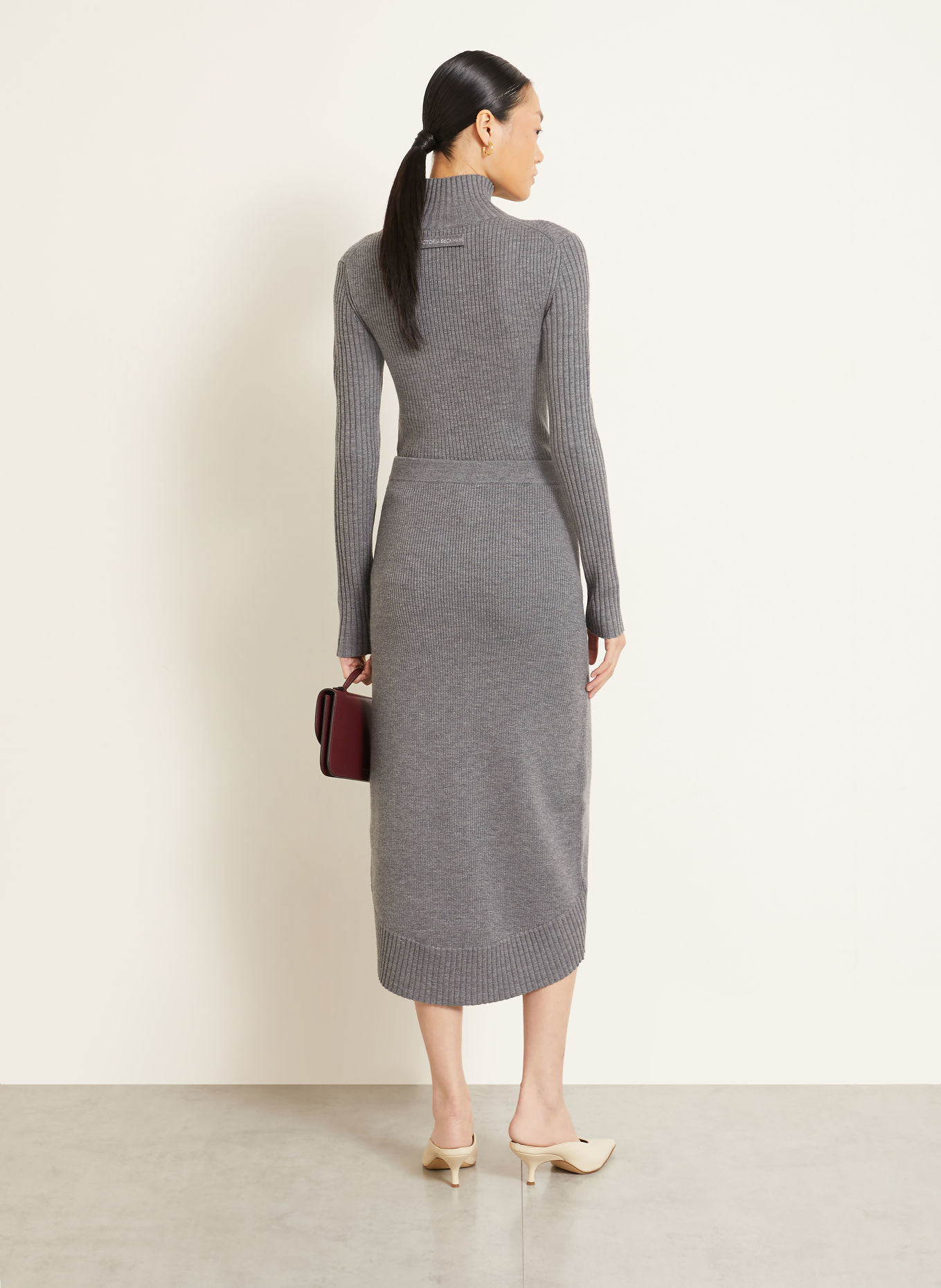 VICTORIA BECKHAM Pullover mit Merinowolle: GRAU