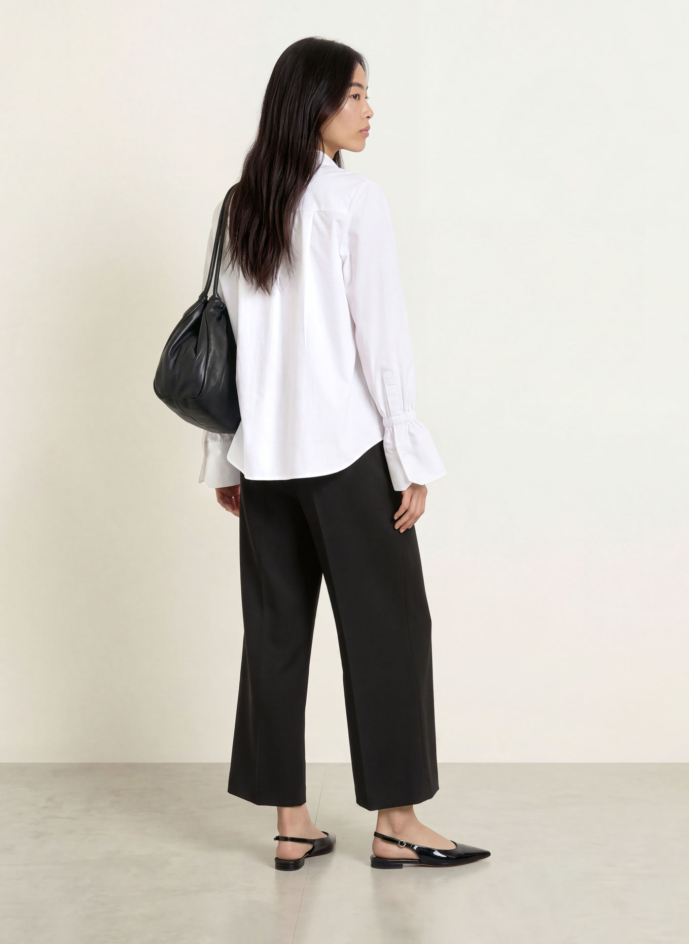 MILANO ITALY Wide-leg trousers: BLACK