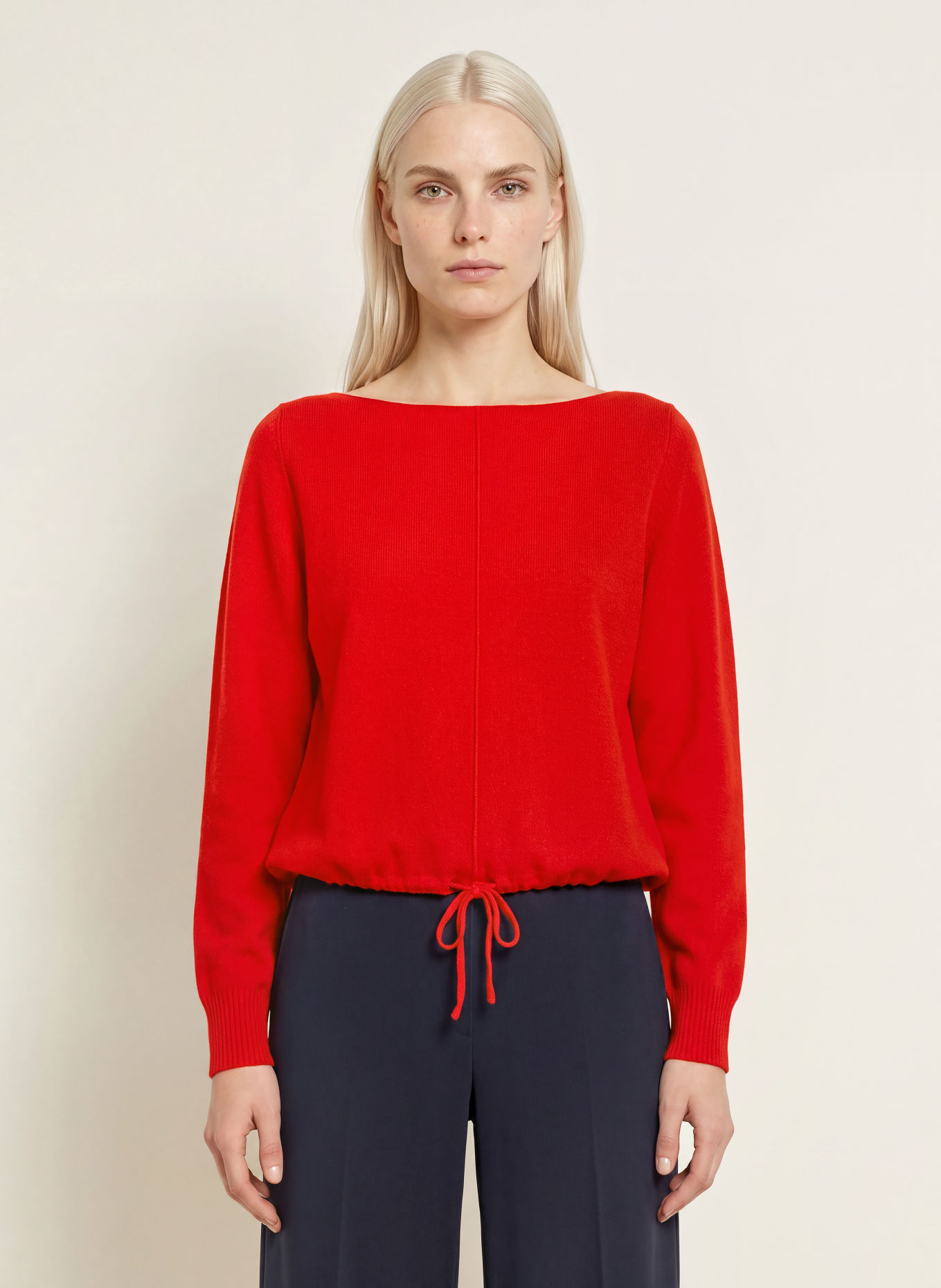 MILANO ITALY Cropped Sweater: RED