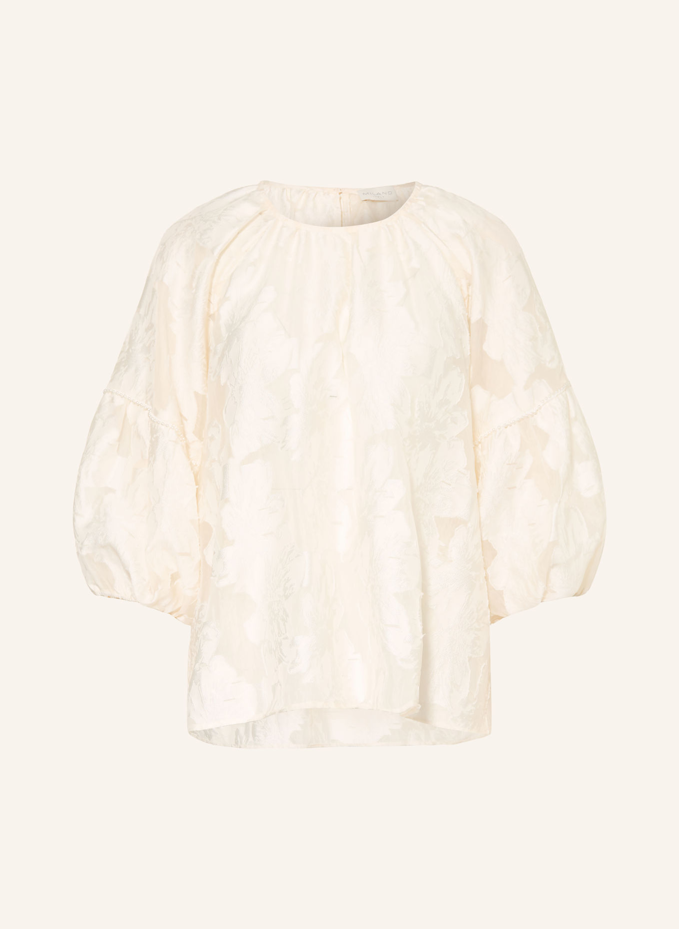 MILANO ITALY Chemisier en jacquard à manches 3/4: CRÈME