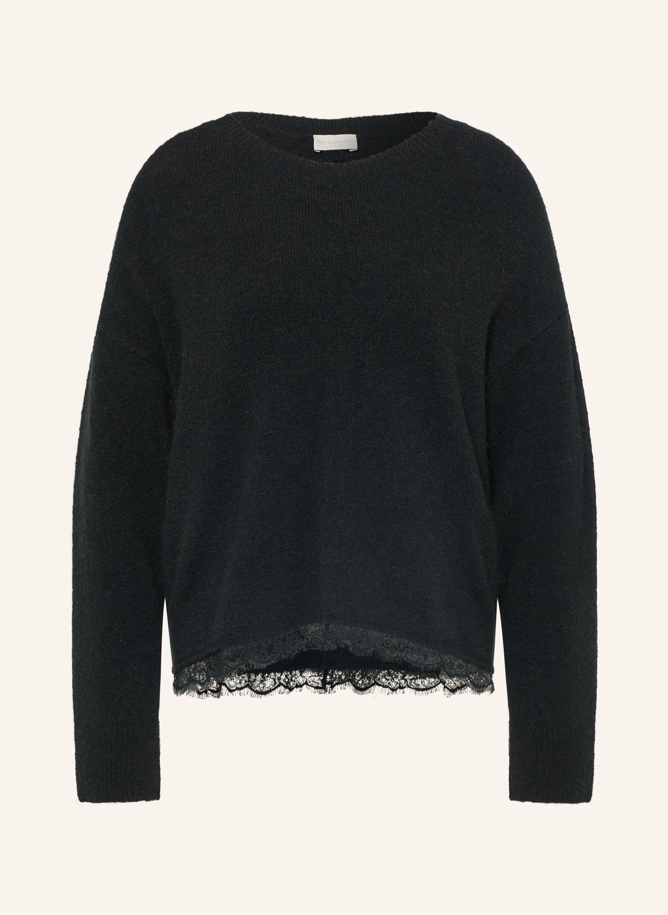 MILANO ITALY Pull à dentelle: NOIR