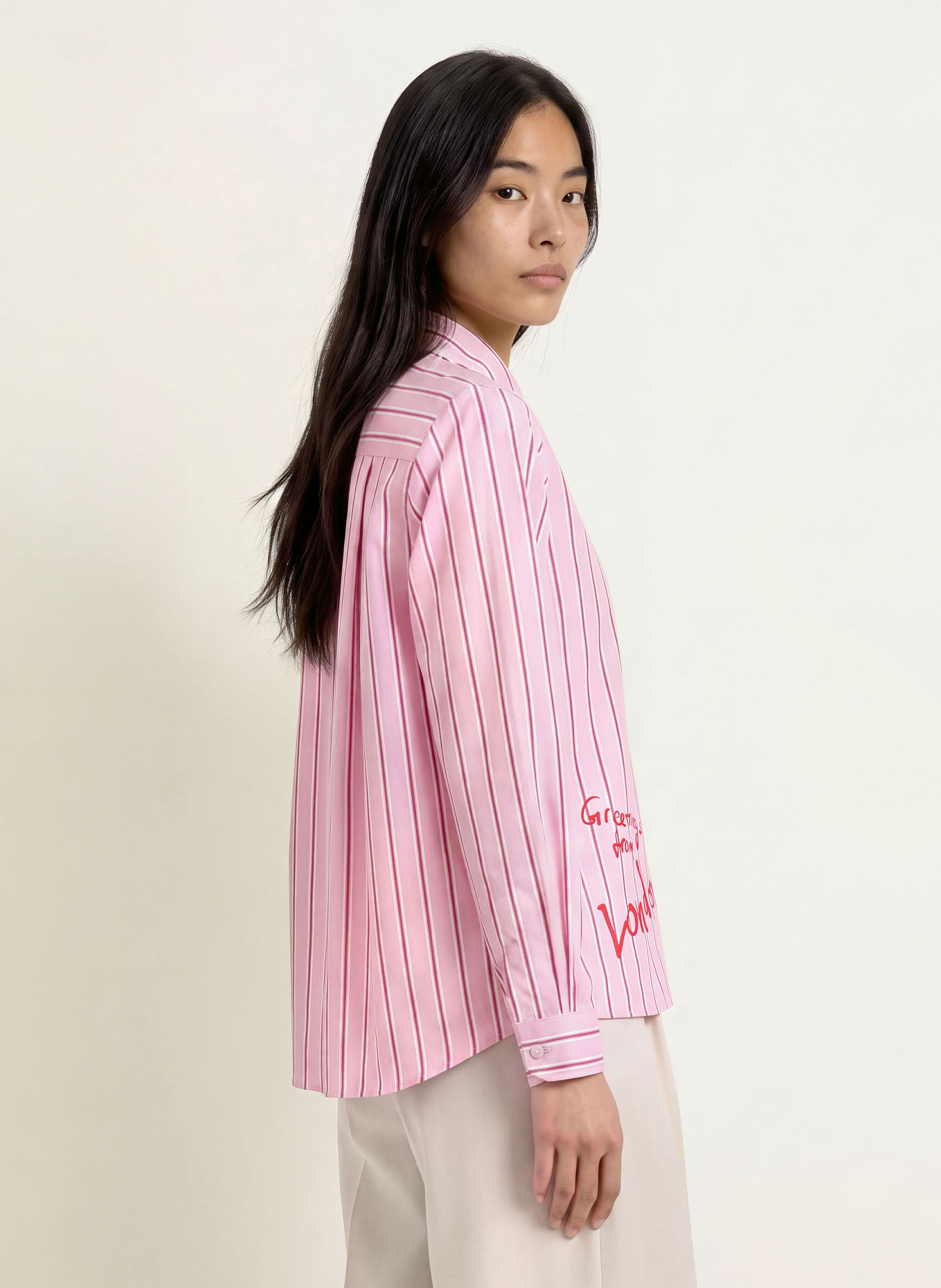MILANO ITALY Chemisier: ROSE / ROUGE FONCÉ / BLANC
