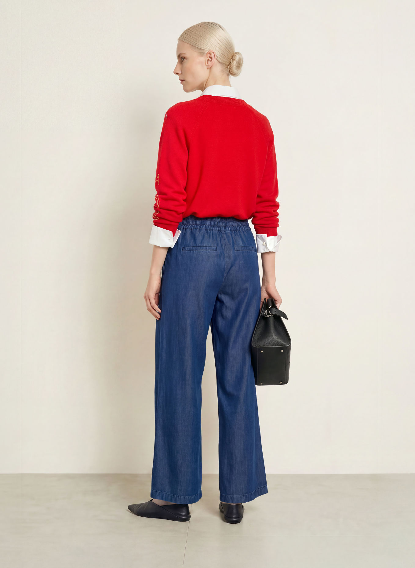 MILANO ITALY Cardigan: RED / WHITE / BLACK