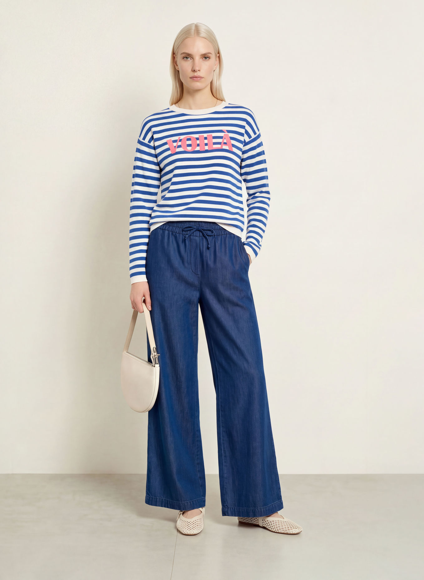 MILANO ITALY Trui: BLAUW / ROZE / WIT