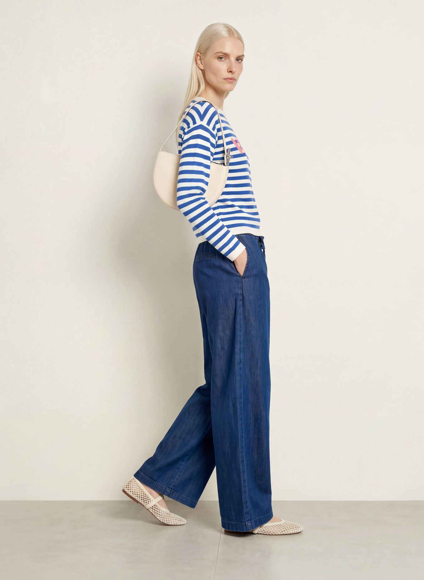 MILANO ITALY Trui: BLAUW / ROZE / WIT