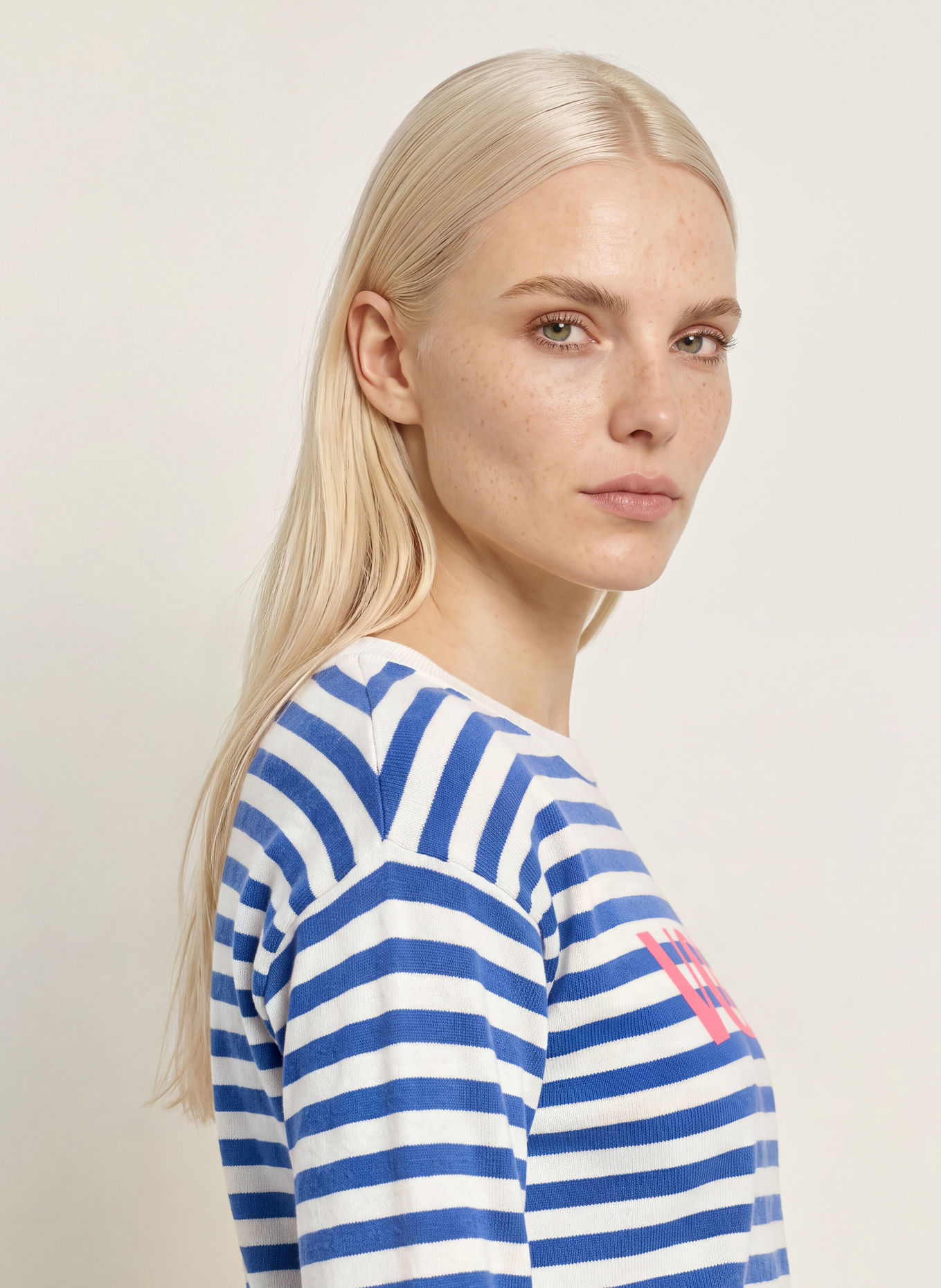 MILANO ITALY Trui: BLAUW / ROZE / WIT