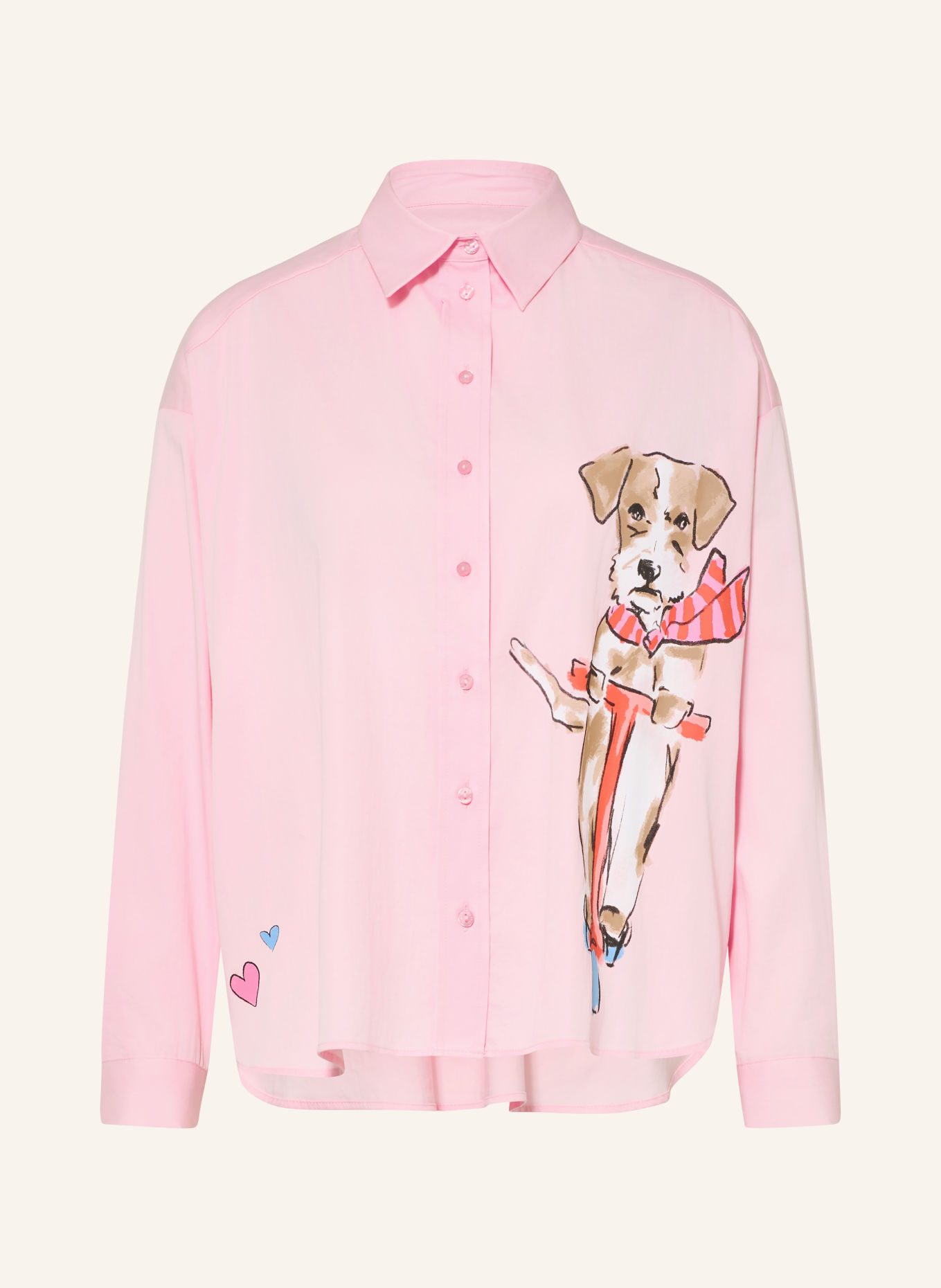 MILANO ITALY Skjortebluse: ROSA / BRUN / RØD