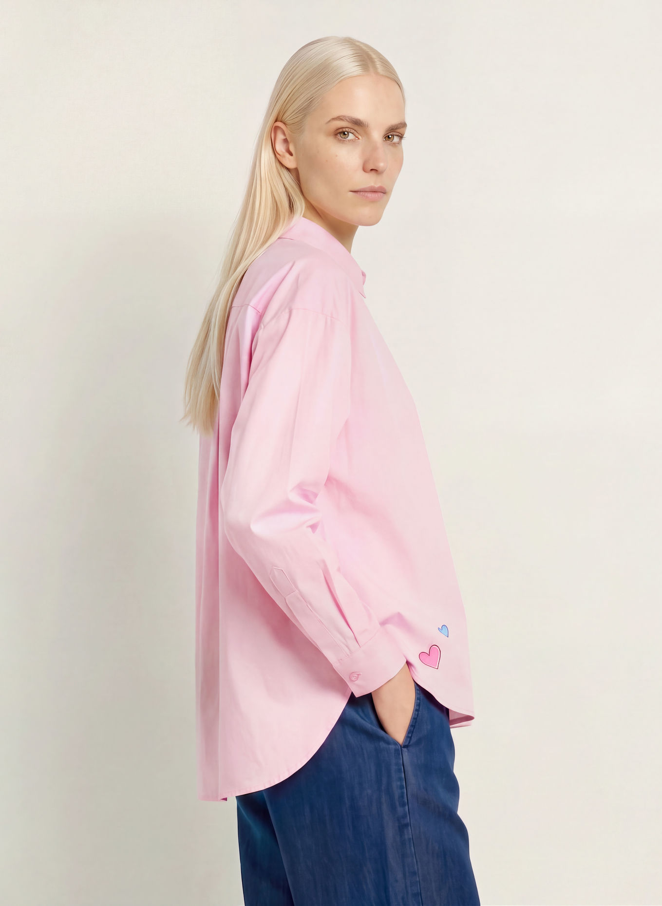 MILANO ITALY Skjortebluse: ROSA / BRUN / RØD