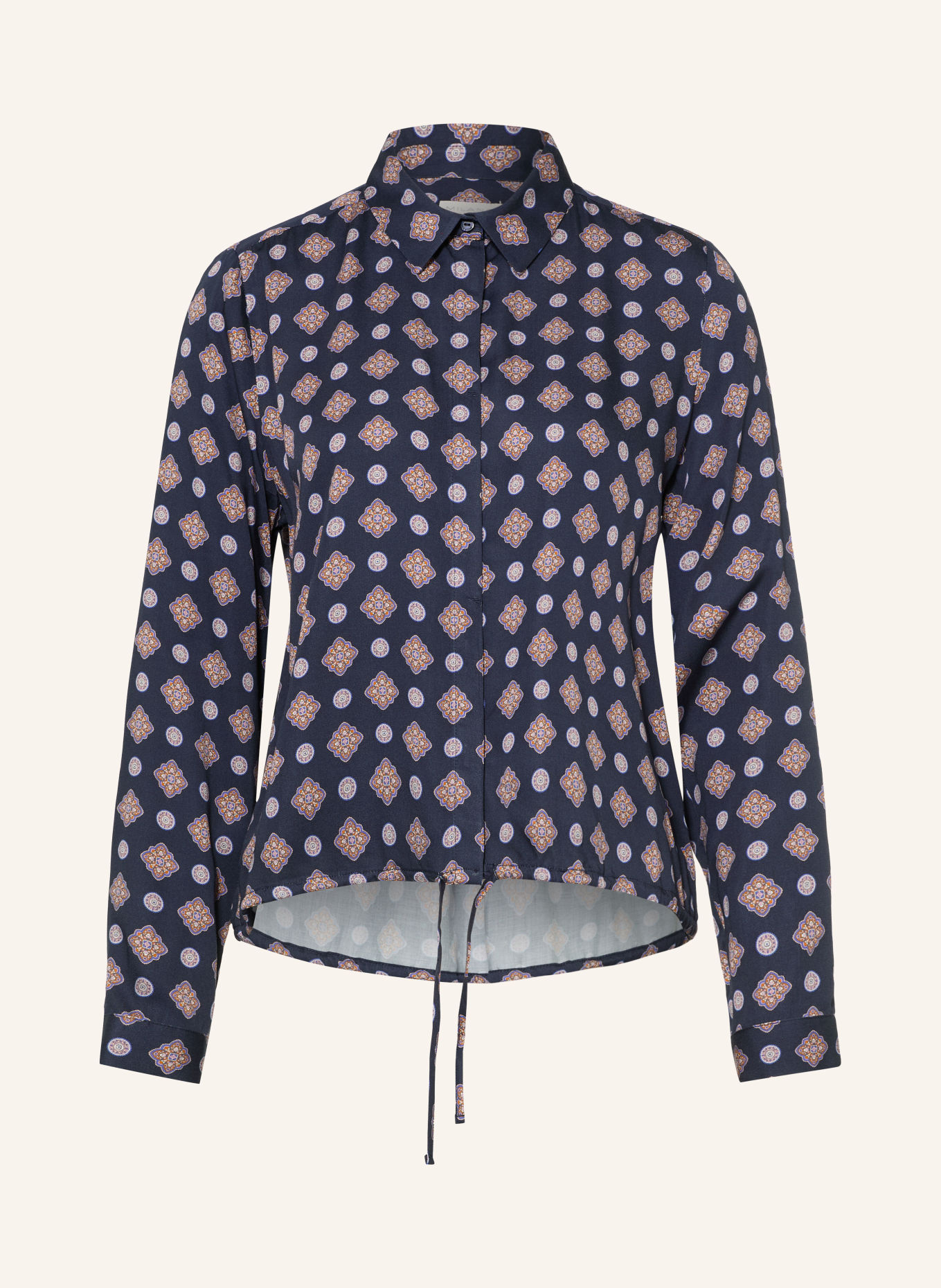 MILANO ITALY Skjortebluse: MØRKEBLÅ / ROSA / MØRKEORANGE