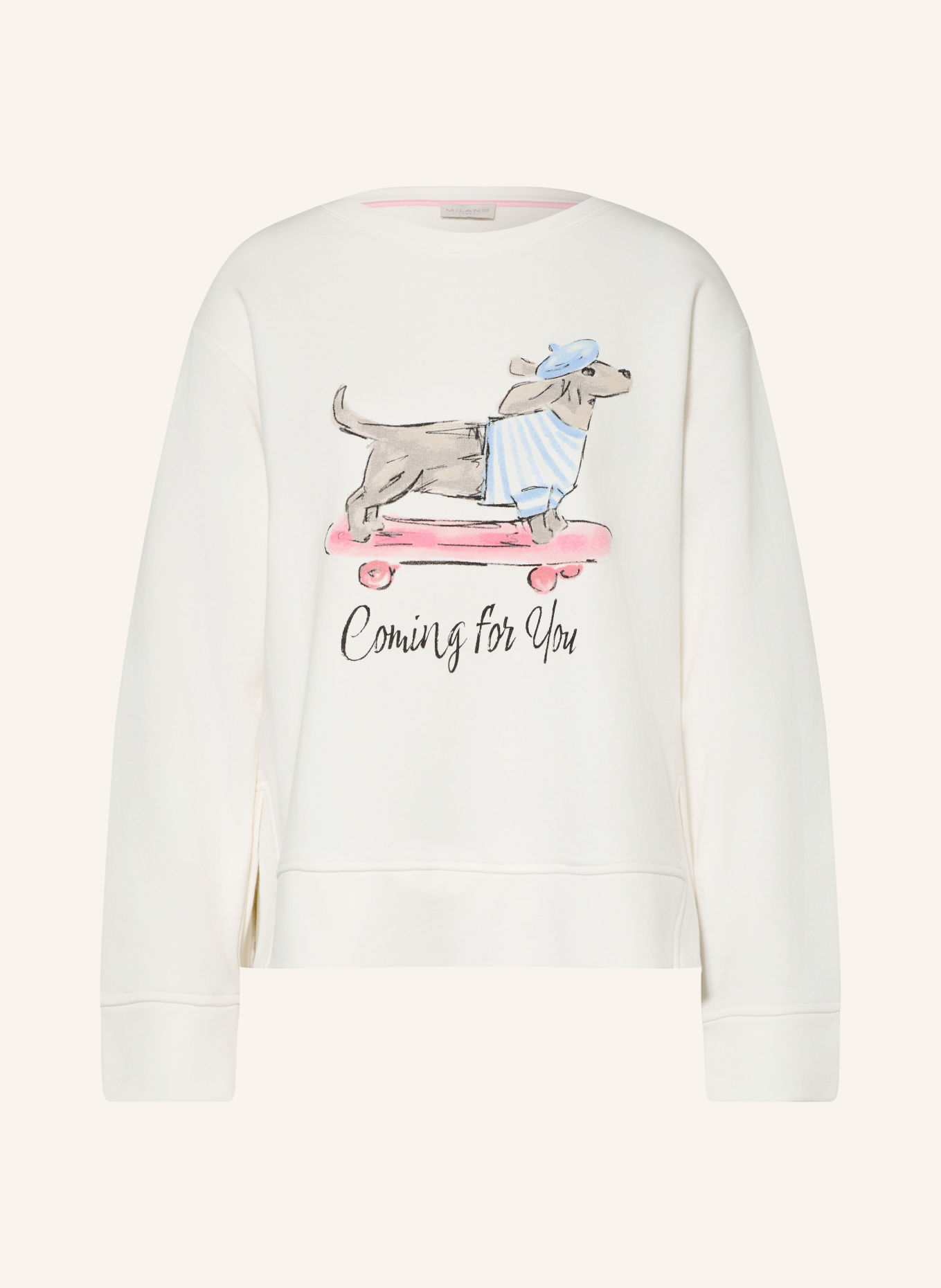 MILANO ITALY Sweatshirt: CRÈME / ROSE / BLEU CLAIR