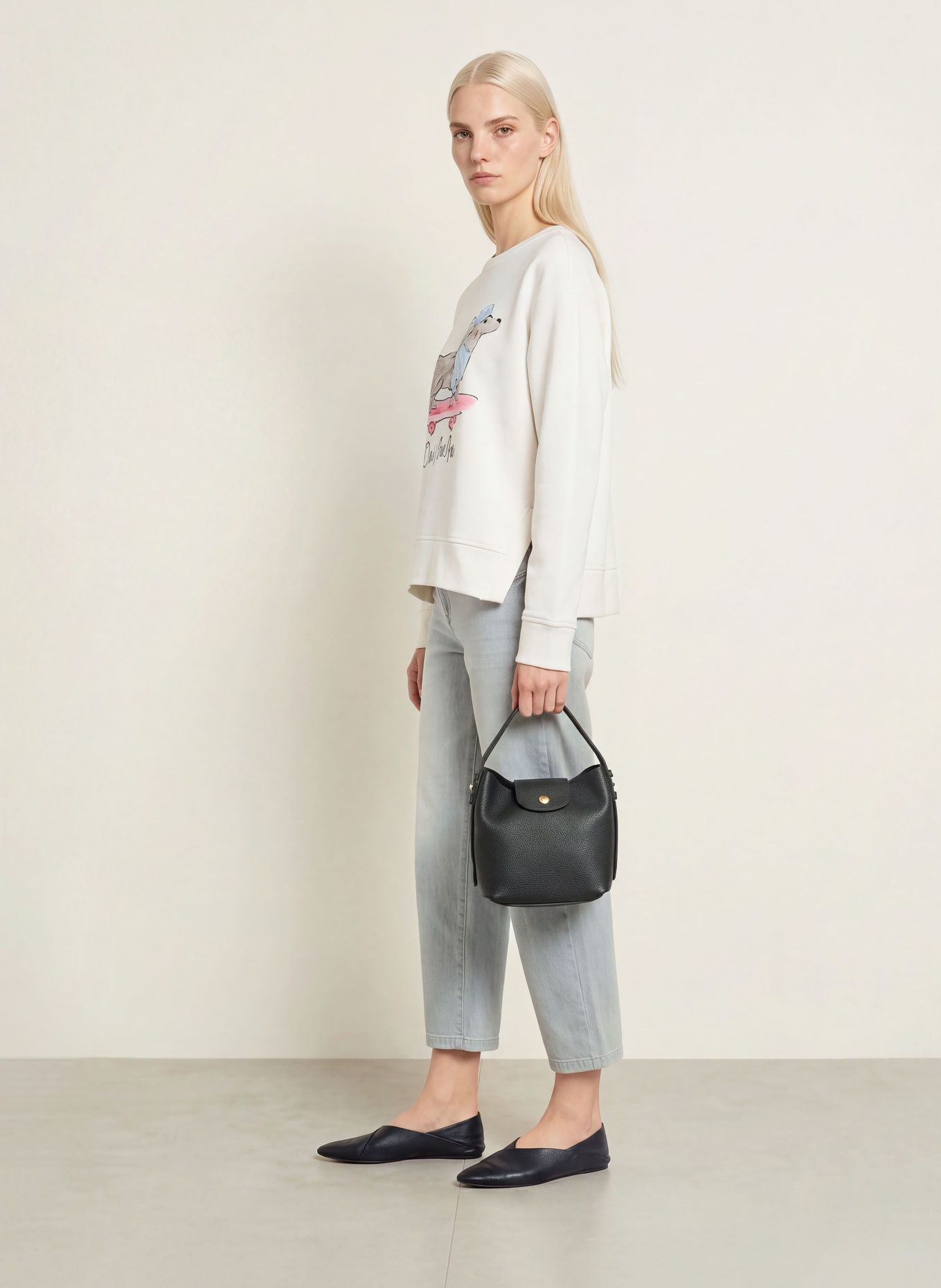 MILANO ITALY Sweatshirt: CRÈME / ROSE / BLEU CLAIR