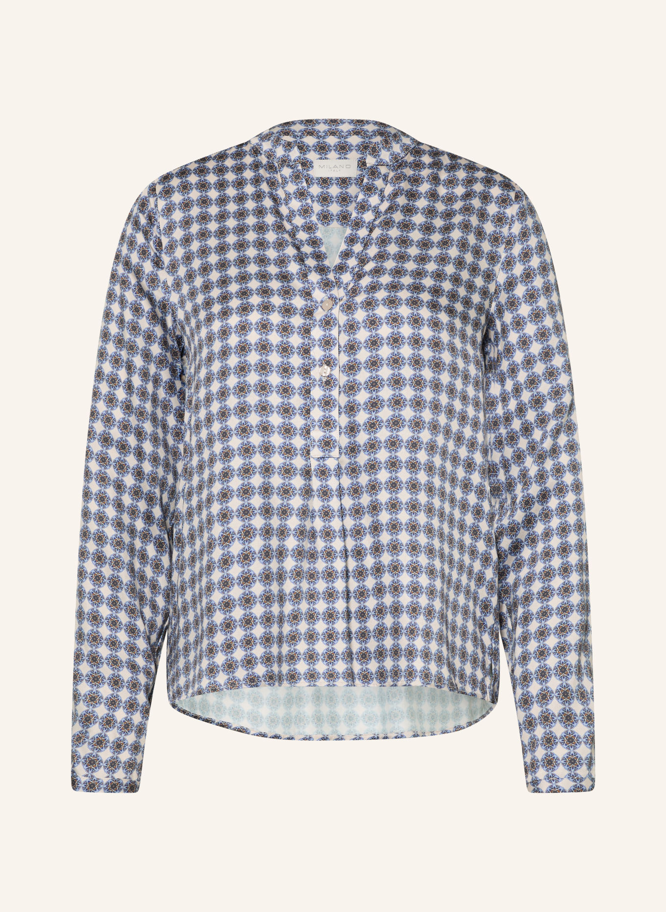 MILANO ITALY Shirt blouse: LIGHT BLUE / CREAM / BLUE