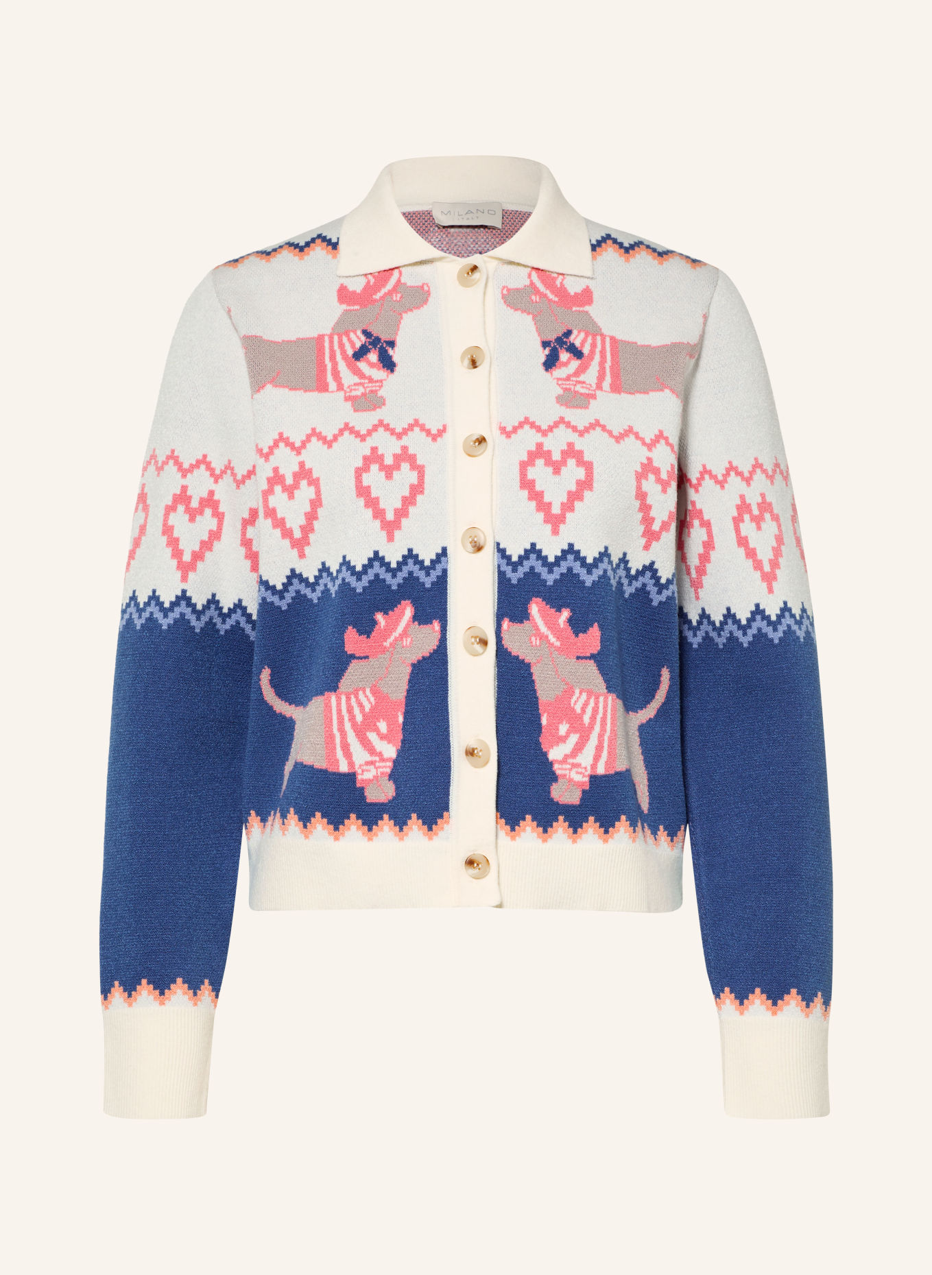 MILANO ITALY Vest: WIT / ROZE / BLAUW