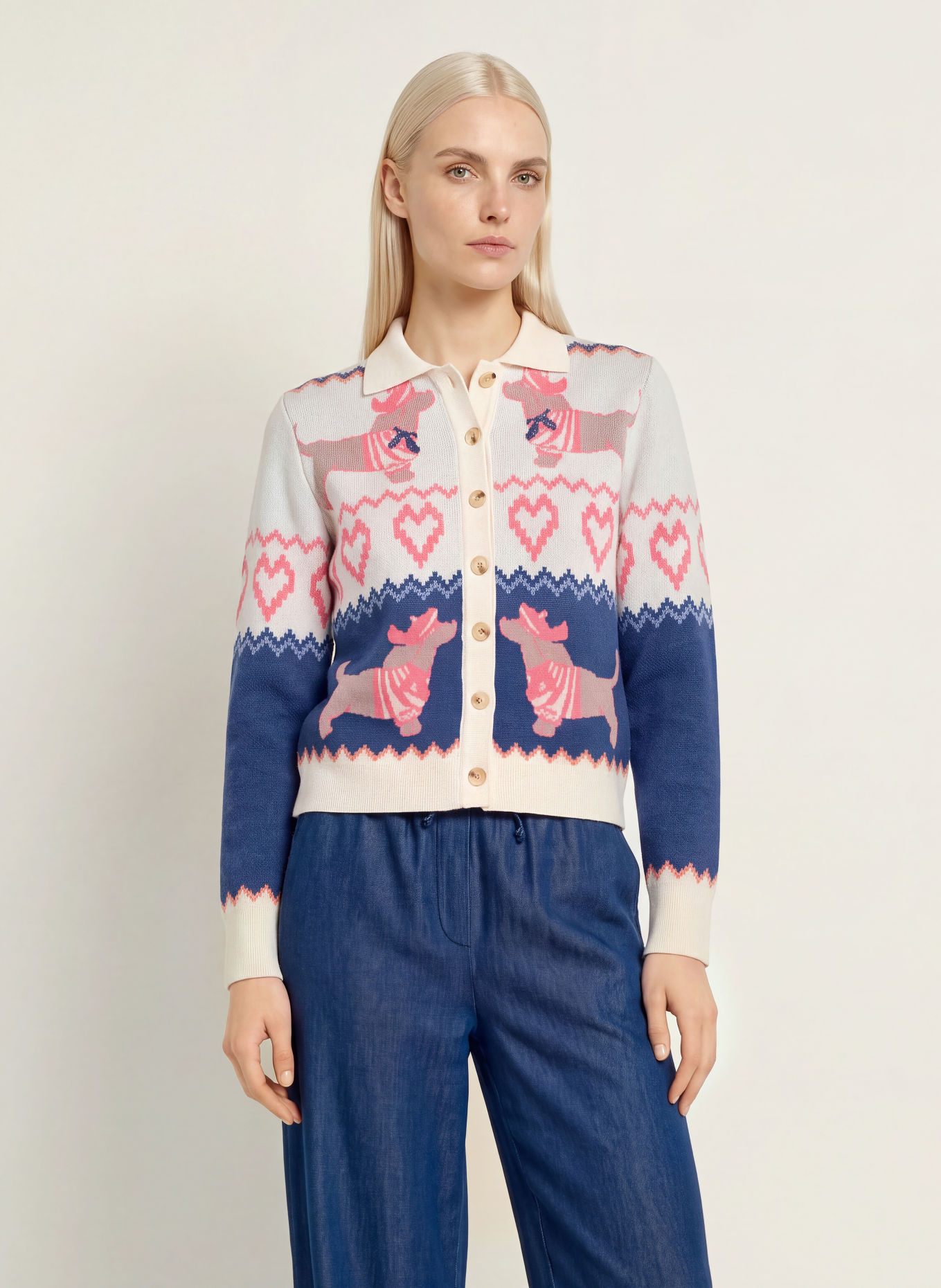 MILANO ITALY Vest: WIT / ROZE / BLAUW