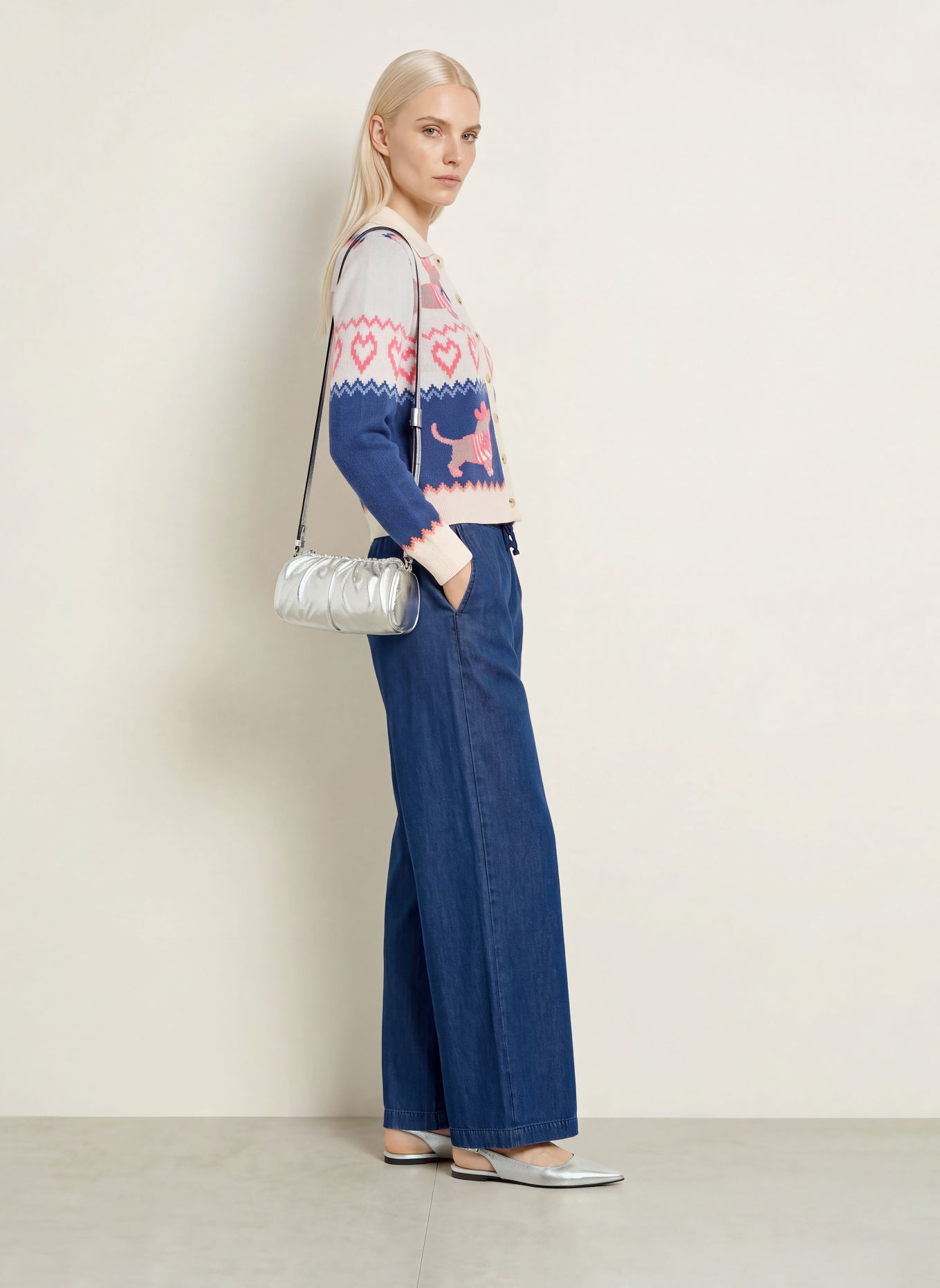 MILANO ITALY Vest: WIT / ROZE / BLAUW