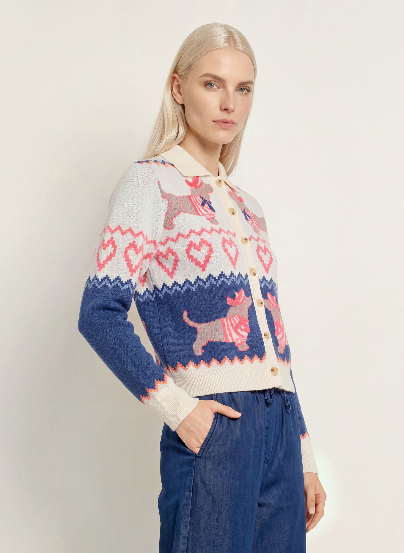 MILANO ITALY Vest: WIT / ROZE / BLAUW