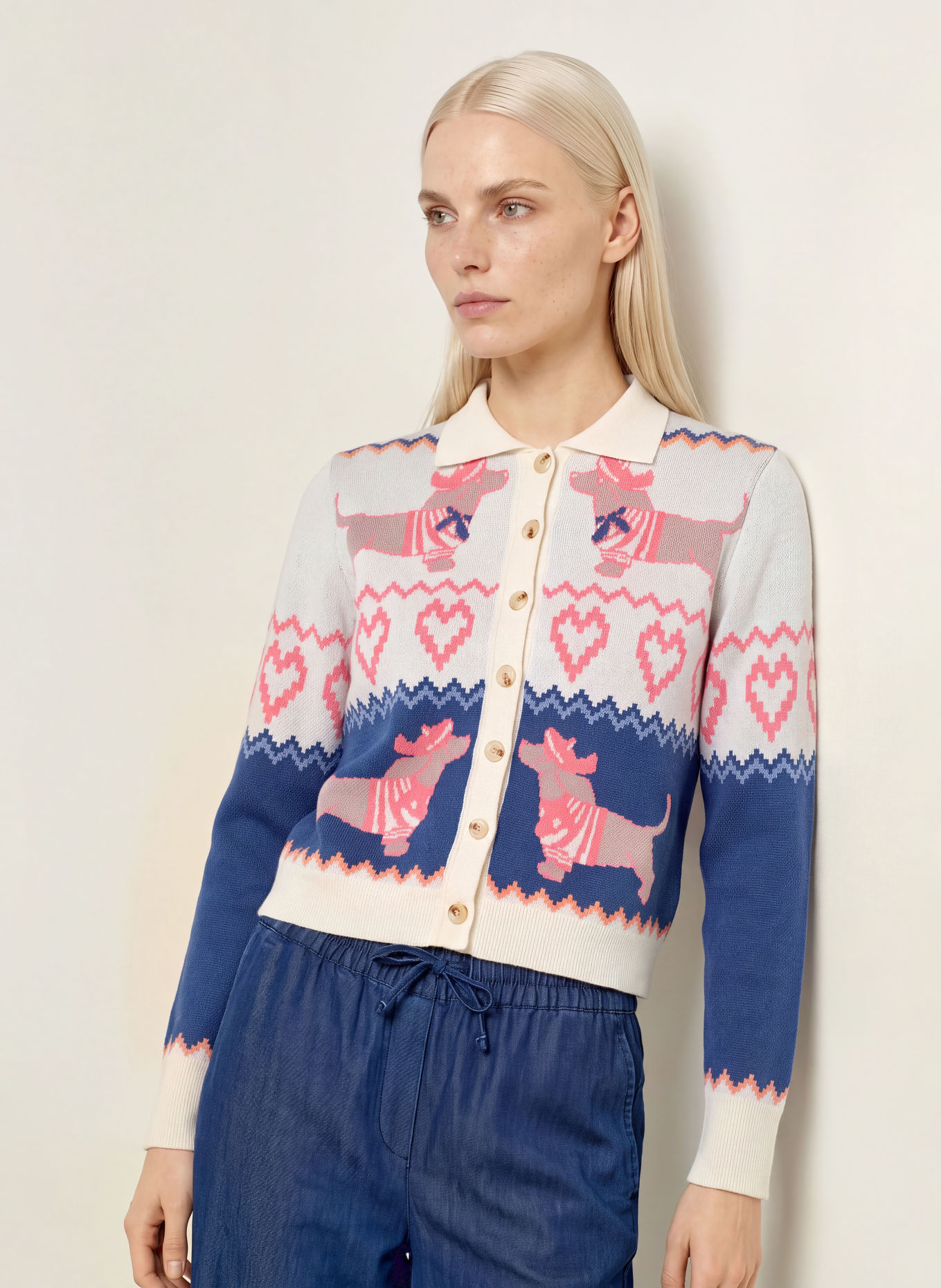 MILANO ITALY Vest: WIT / ROZE / BLAUW