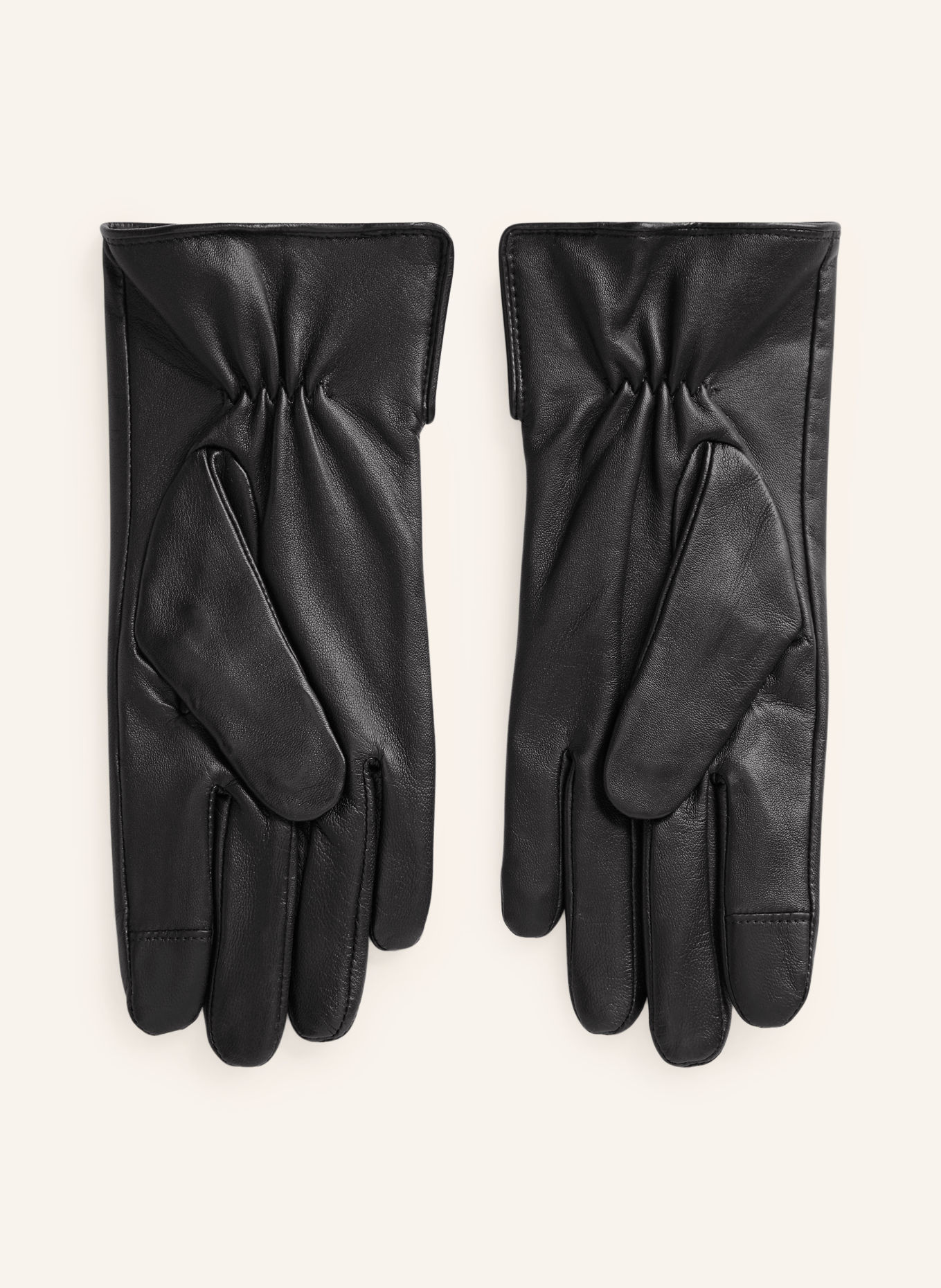 LAUREN RALPH LAUREN Lederhandschuhe: SCHWARZ