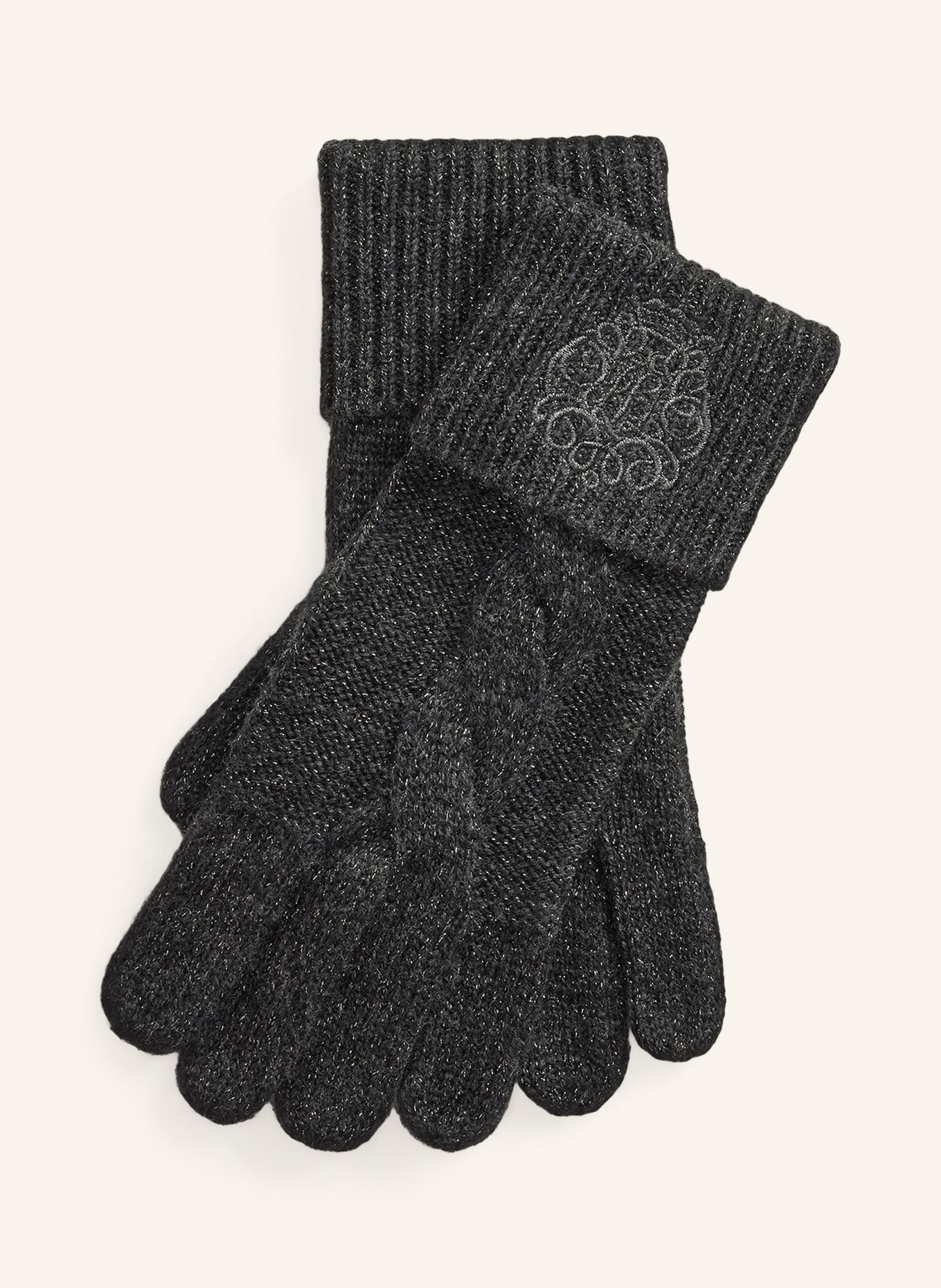 LAUREN RALPH LAUREN Handschoenen met glitterstof: ZWART