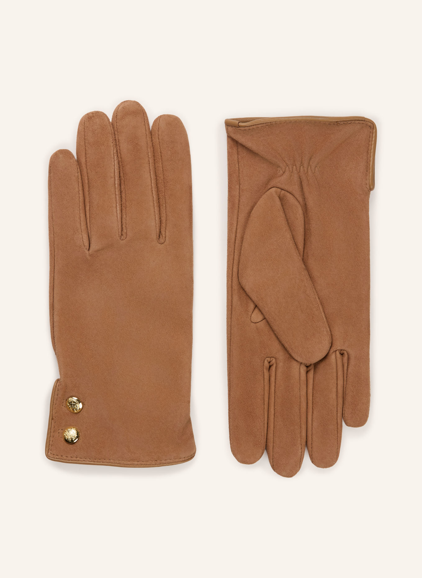 LAUREN RALPH LAUREN Lederhandschuhe: CAMEL