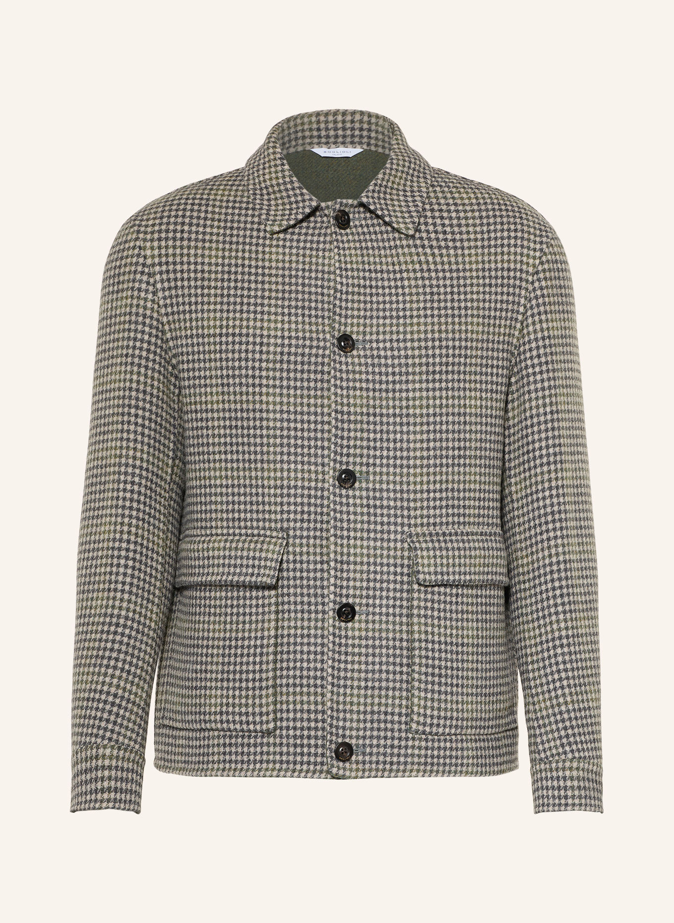 BOGLIOLI Overshirt: DARK GRAY / BEIGE