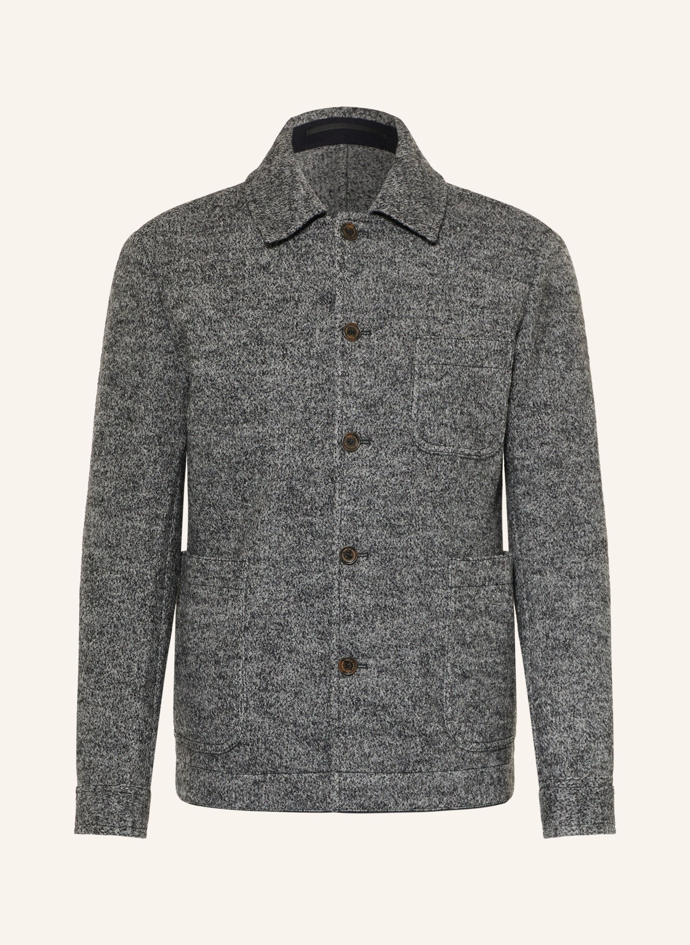 TIGER OF SWEDEN SONNY Bouclé Overshirt: GRAY