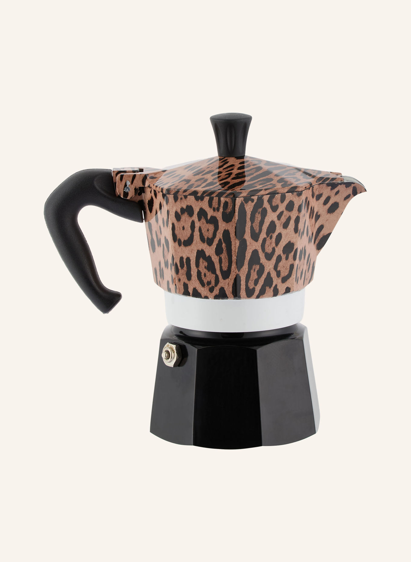 DOLCE & GABBANA CASA Espressokocher MEDIUM: SCHWARZ / CAMEL / WEISS