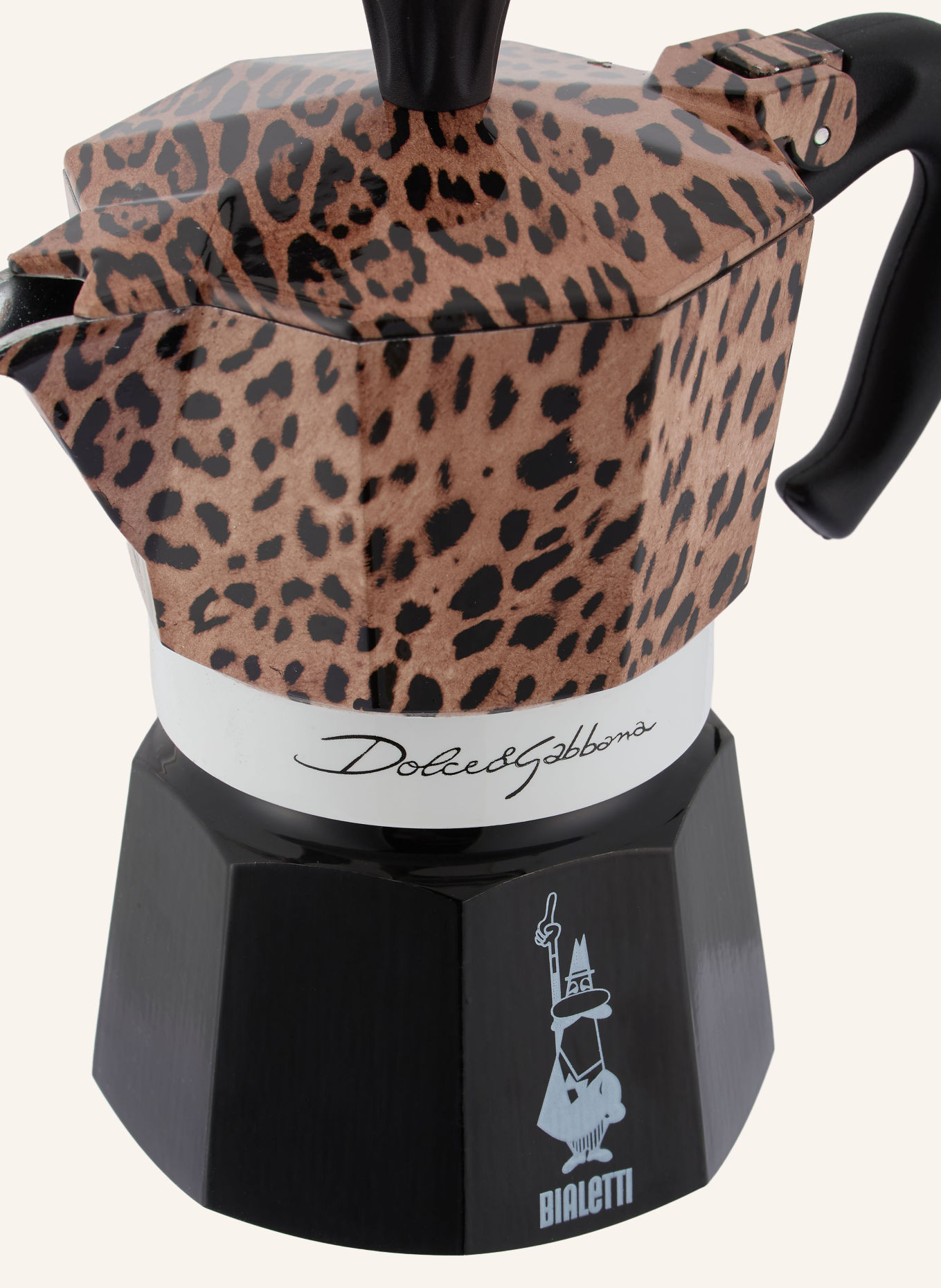 DOLCE & GABBANA CASA Espressokocher MEDIUM: SCHWARZ / CAMEL / WEISS