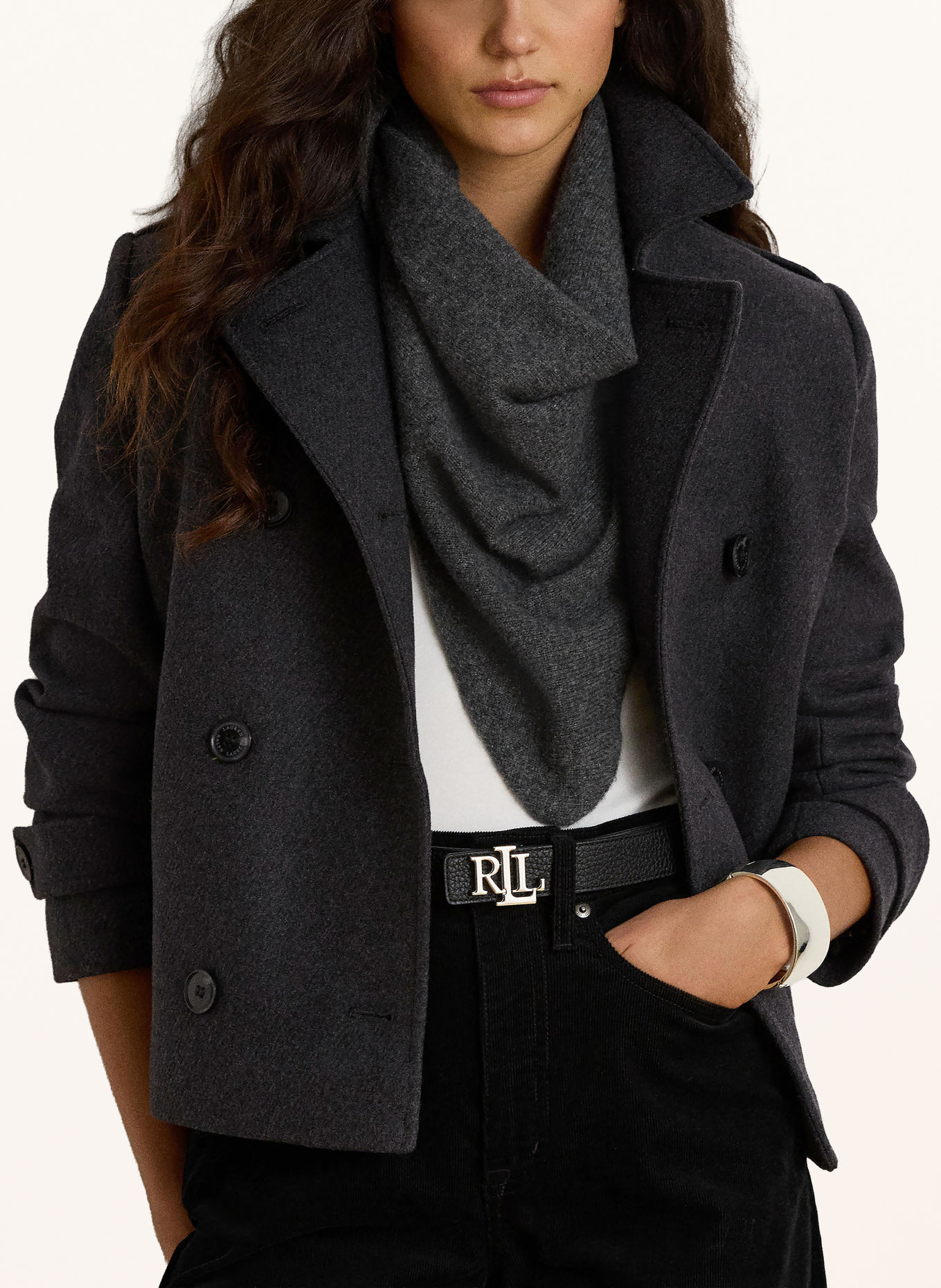 LAUREN RALPH LAUREN Bosmanka: CZIEMNOSZARY