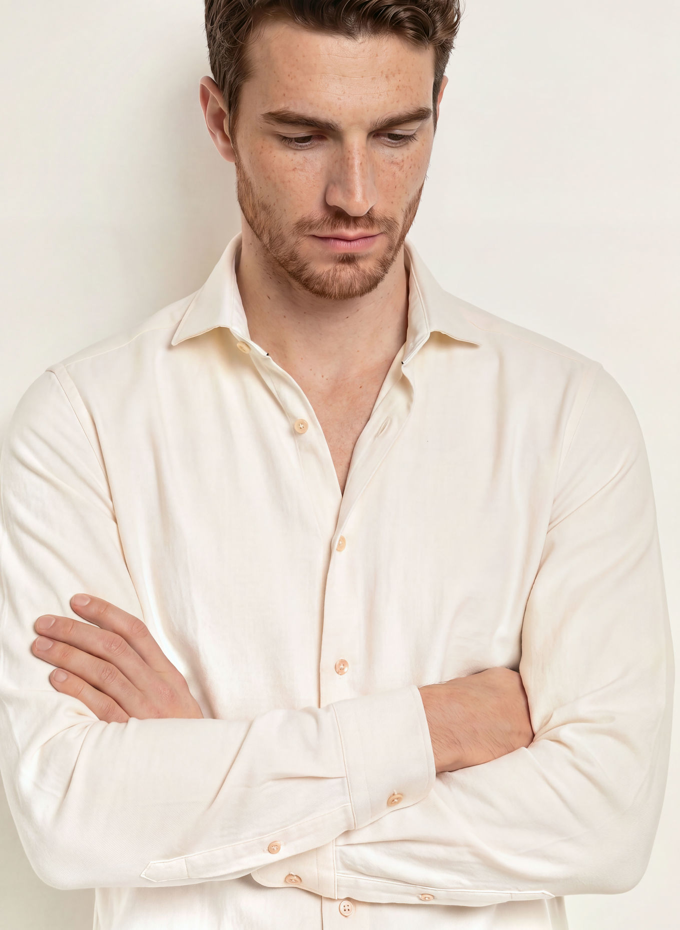 ETON Flanellhemd Slim Fit: CREME