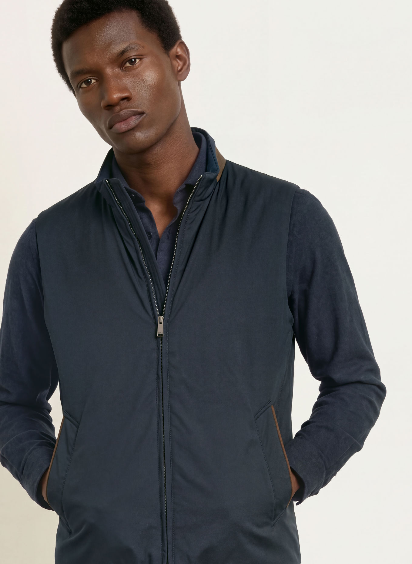 ETON Veste sans manches: BLEU FONCÉ